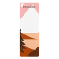 Yoga Mat — Pink Rubber Mat with “breathe.” Motivational Design