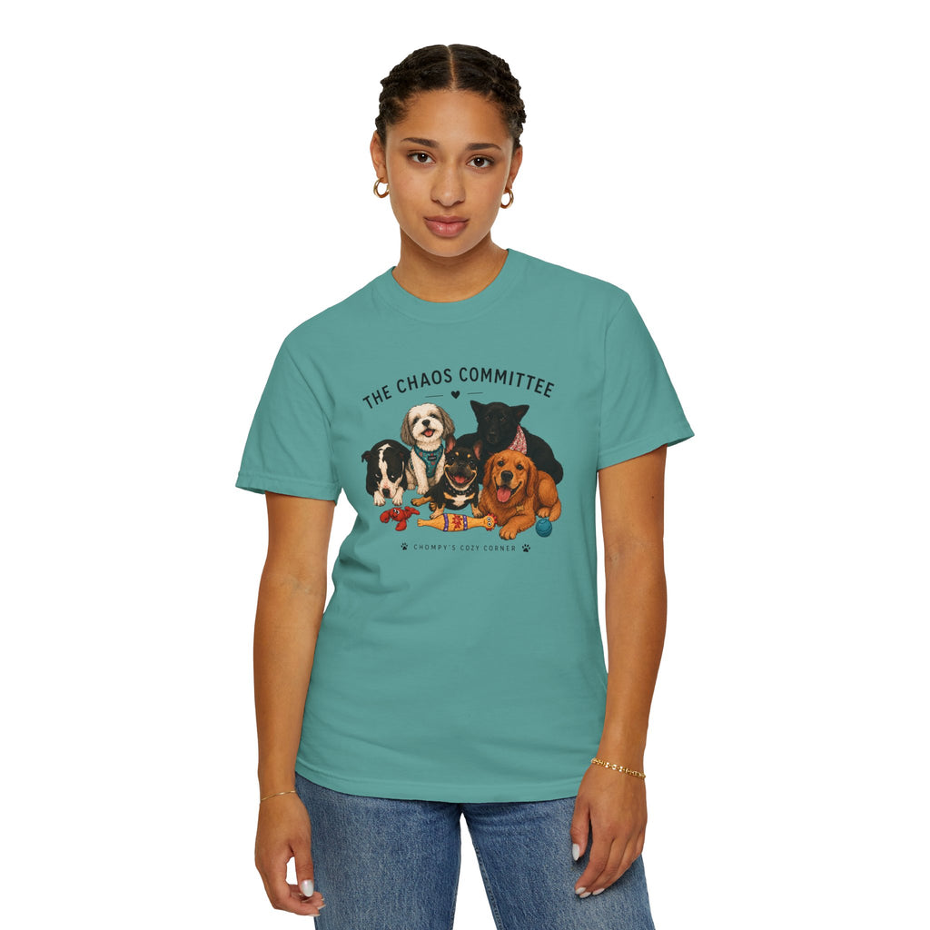 Chompy & Furriends ft. Fenlons: The Chaos Committee T-Shirt — Cute Pack of Dogs Graphic Tee