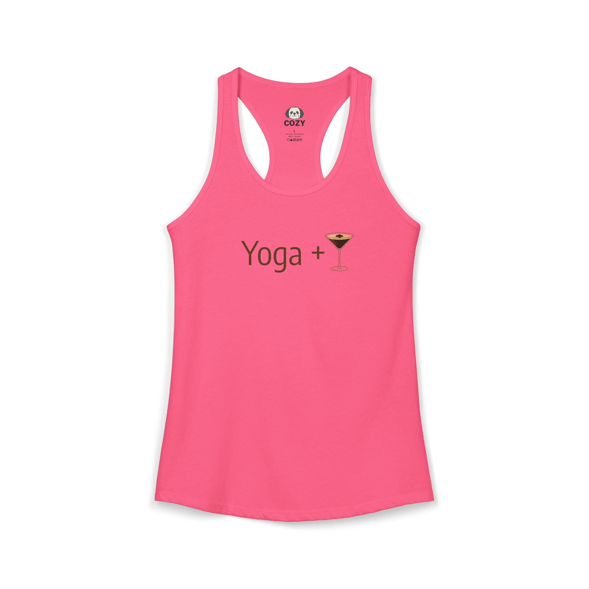 Yoga & Espresso Martinis Racerback Tank — Women's Fitness Tank