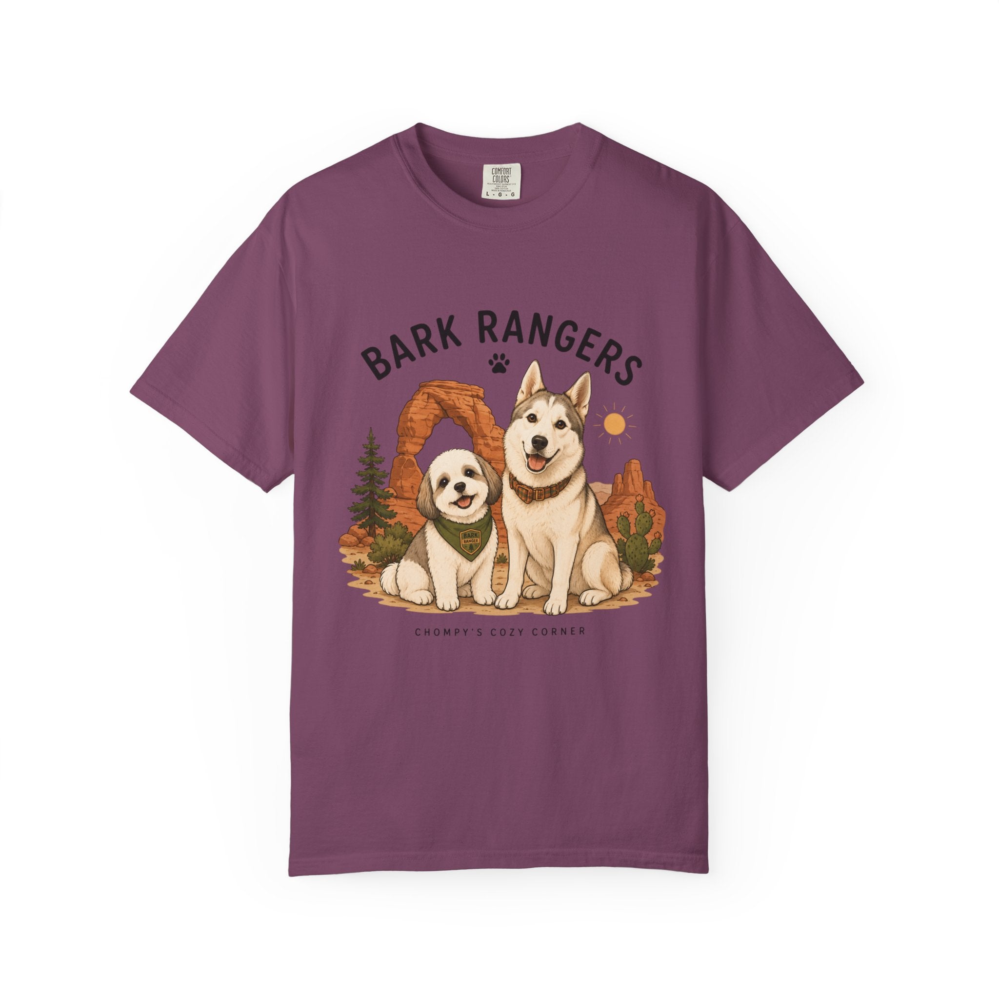 Chompy and Furriends ft. Boba: Bark Rangers T-Shirt — Cute Adventure Dog Graphic Tee