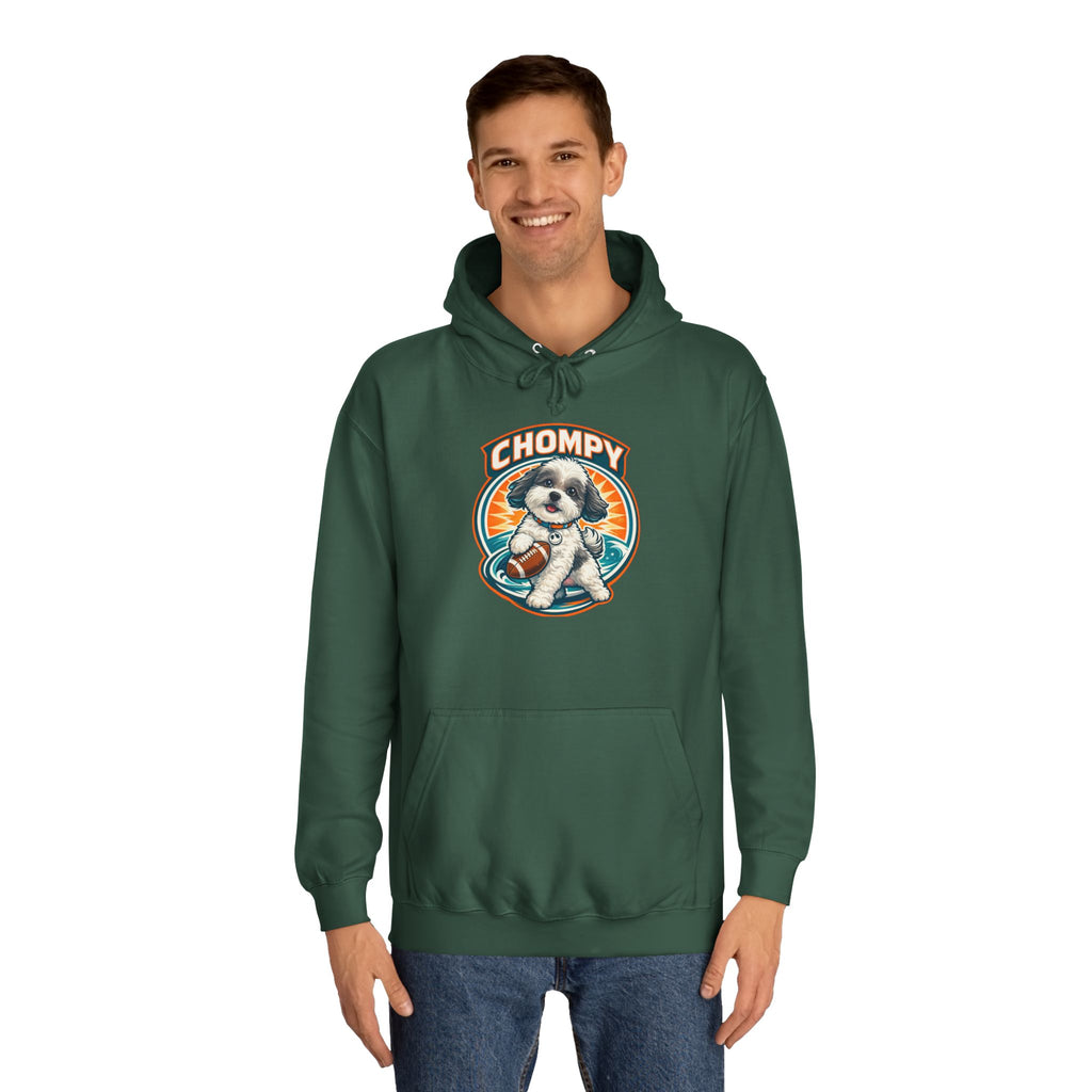 'Chompy' Football Cute Puppy Retro College Hoodie