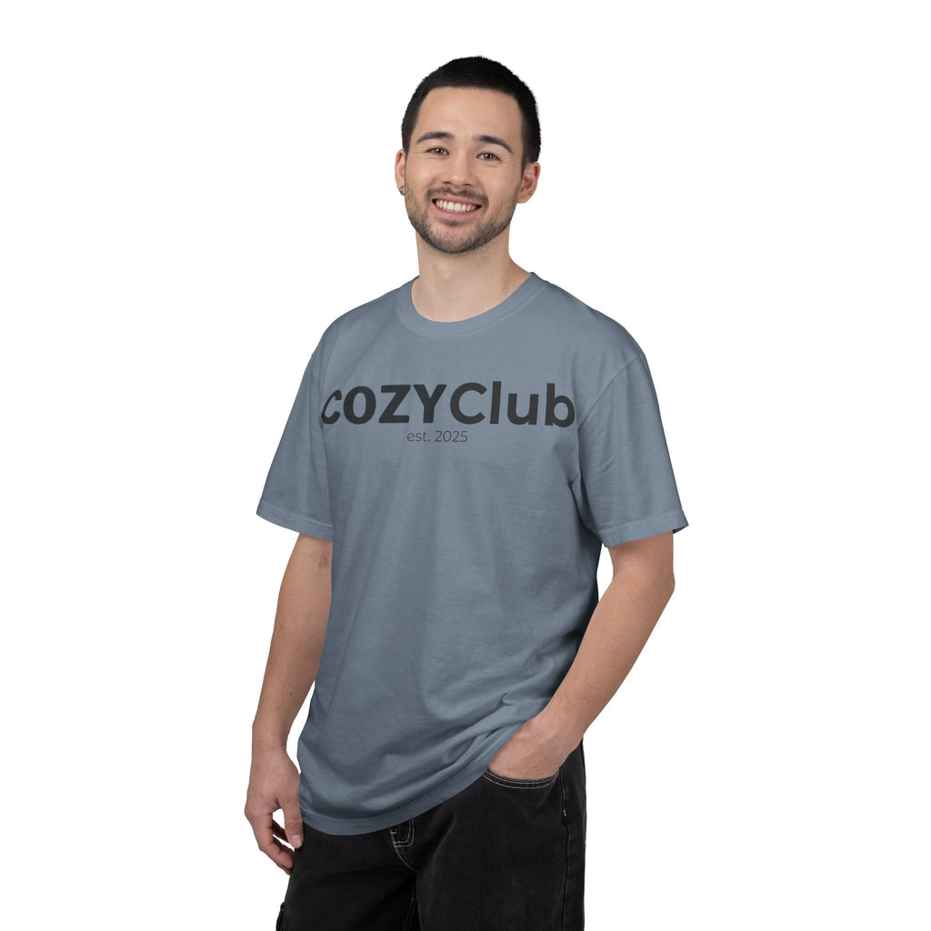 Cozy Club est. 2025 T-Shirt — Vintage Garment-Dyed Tee