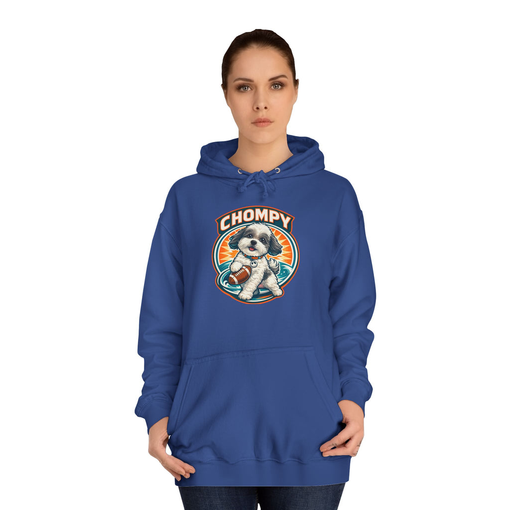 'Chompy' Football Cute Puppy Retro College Hoodie