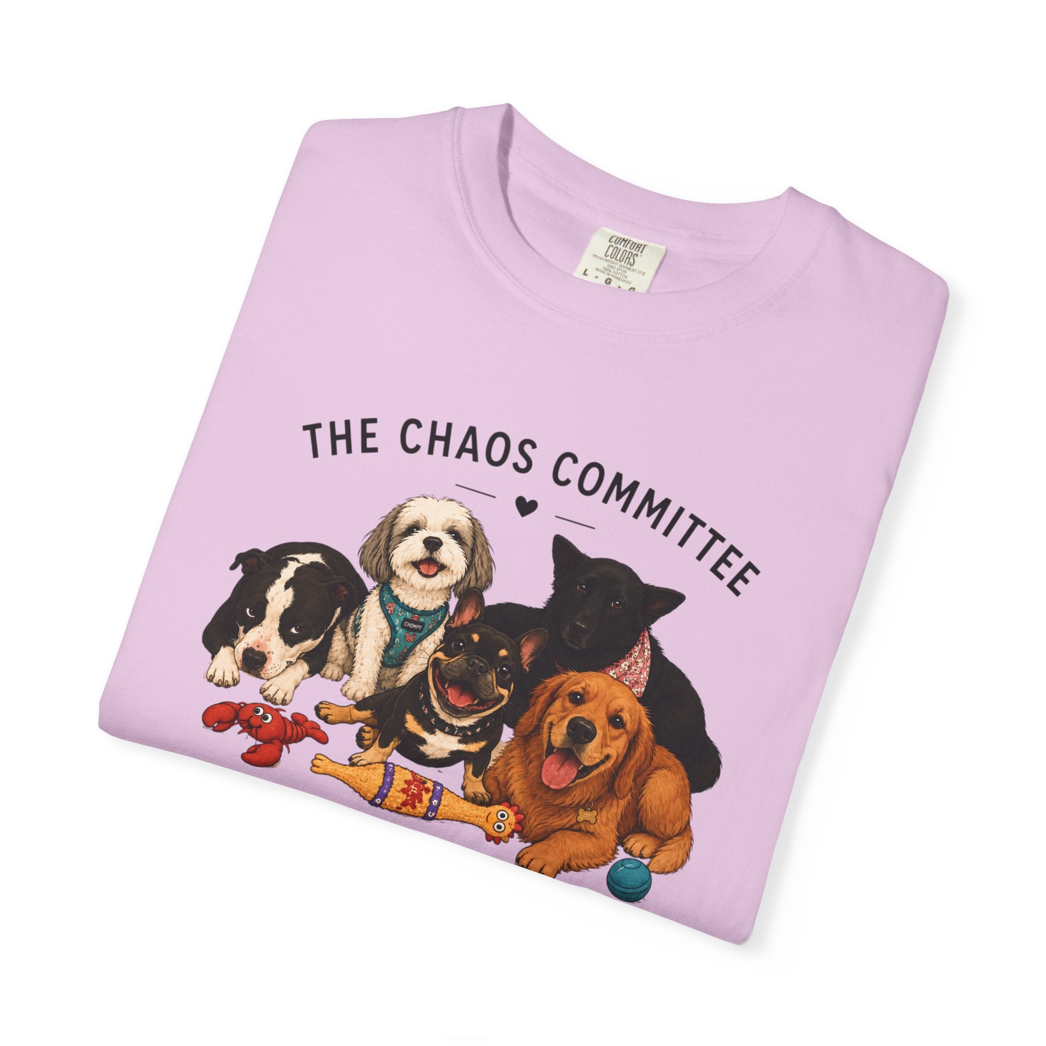 Chompy & Furriends ft. Fenlons: The Chaos Committee T-Shirt — Cute Pack of Dogs Graphic Tee