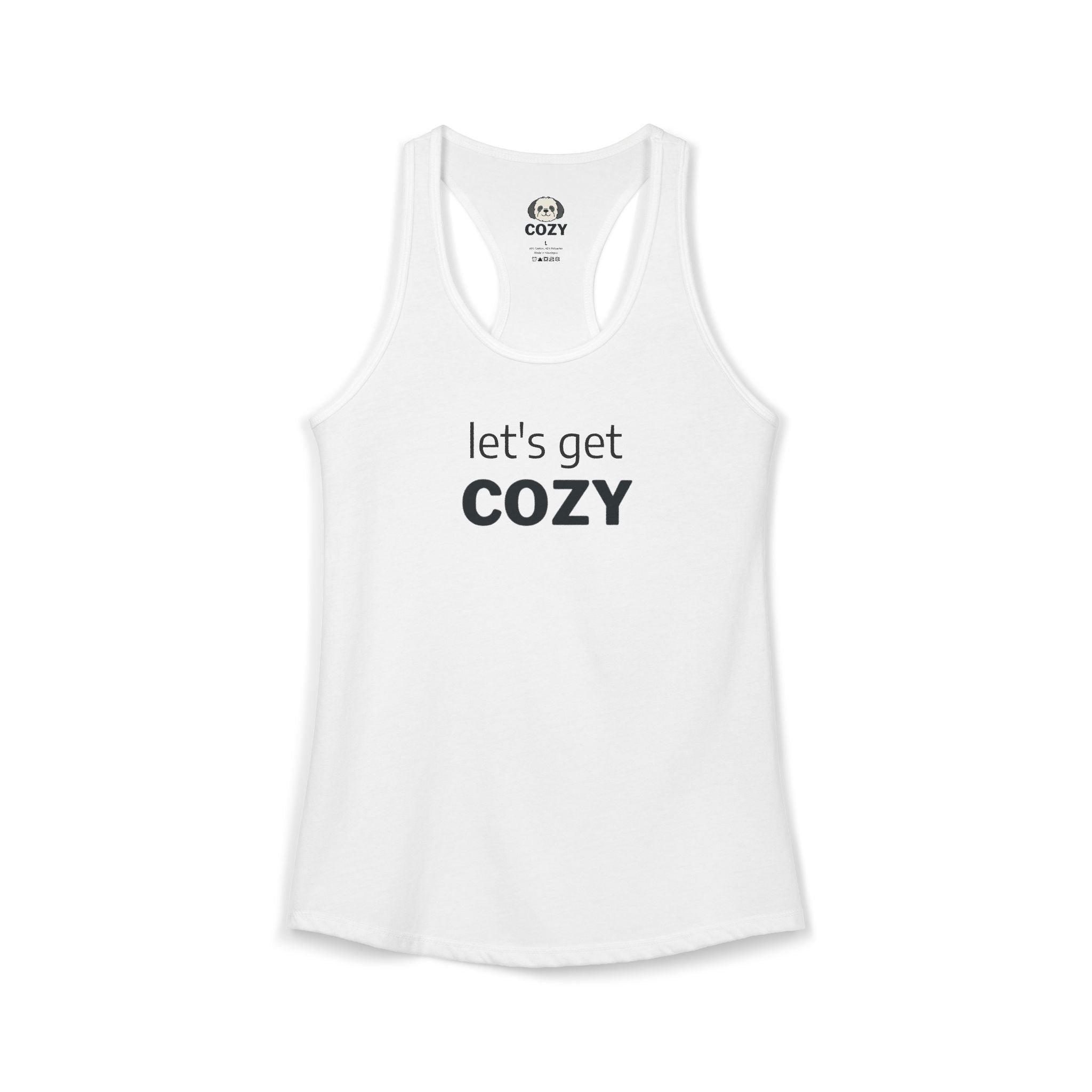 Let’s Get Cozy Racerback Tank — Women's Cozy Lounge Tank Top