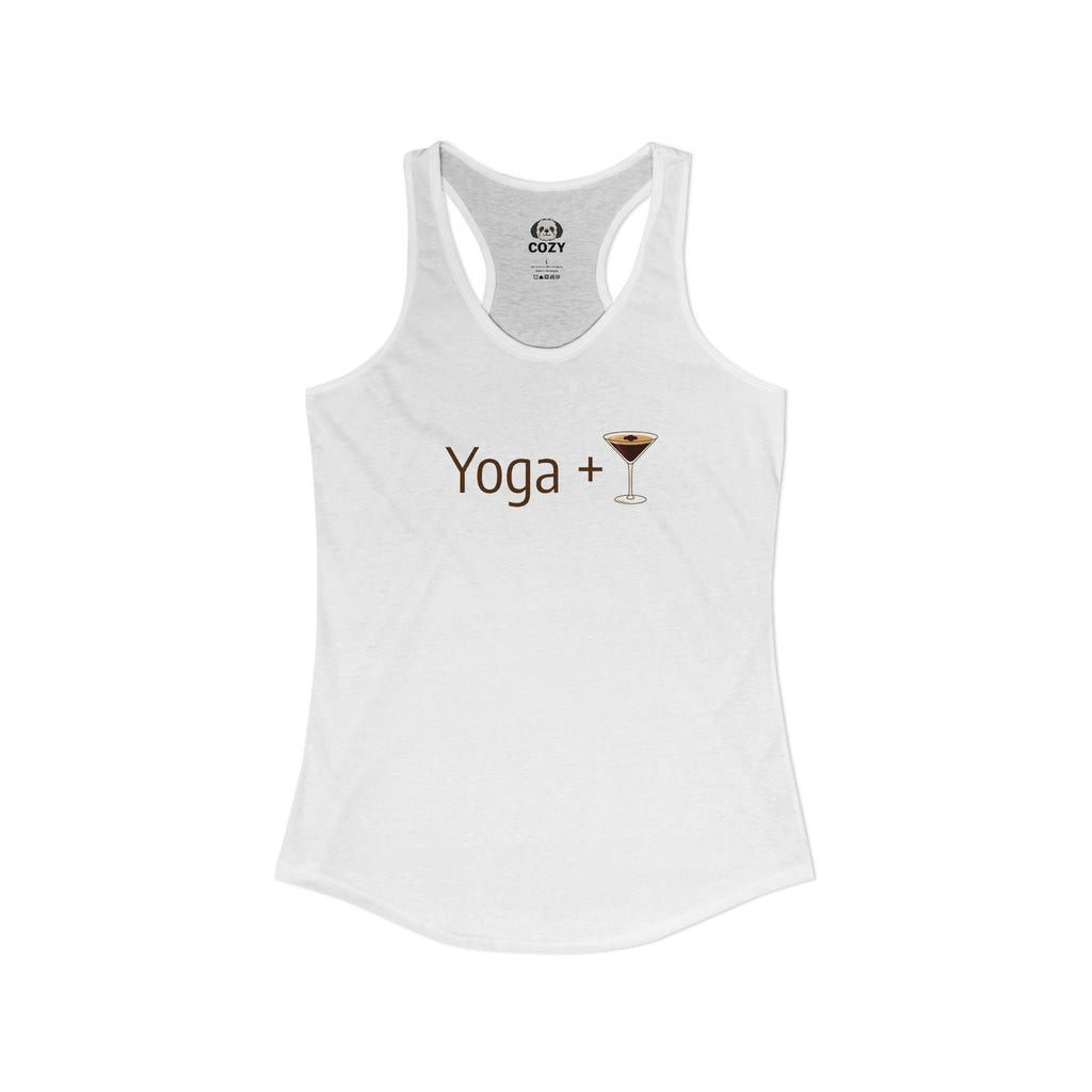 Yoga & Espresso Martinis Racerback Tank — Women's Fitness Tank