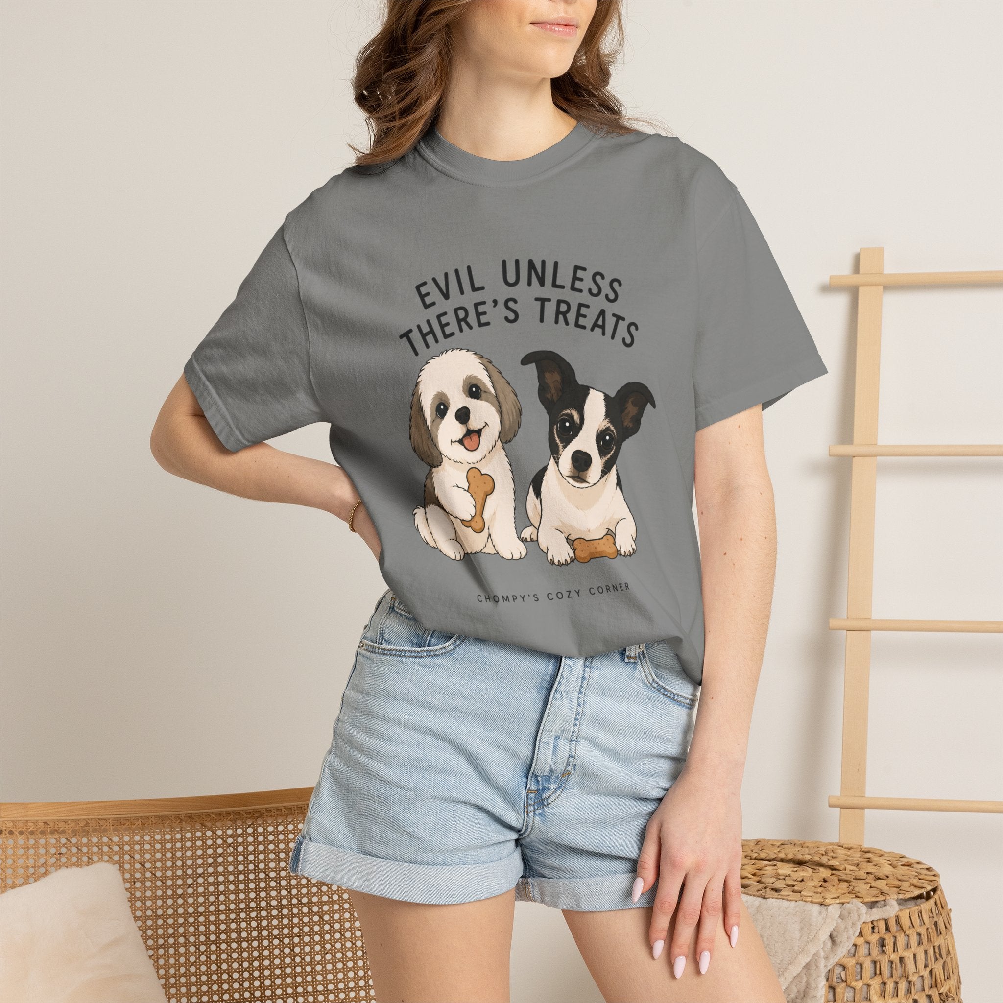 Chompy & Furriends ft. Wally: "Evil Unless There's Treats" Cute Puppy Graphic Tee