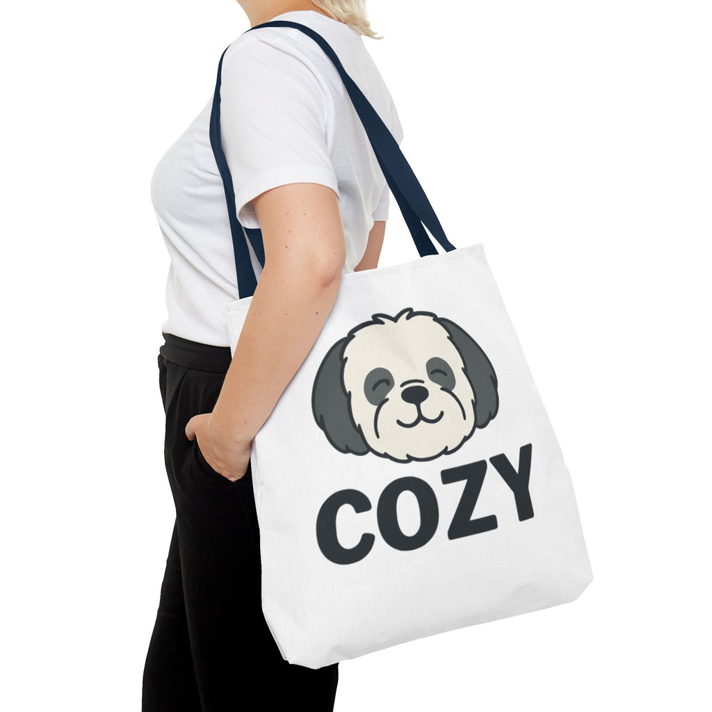 Cozy Shih Poo Tote Bag — Cute Shihpoo Dog Design