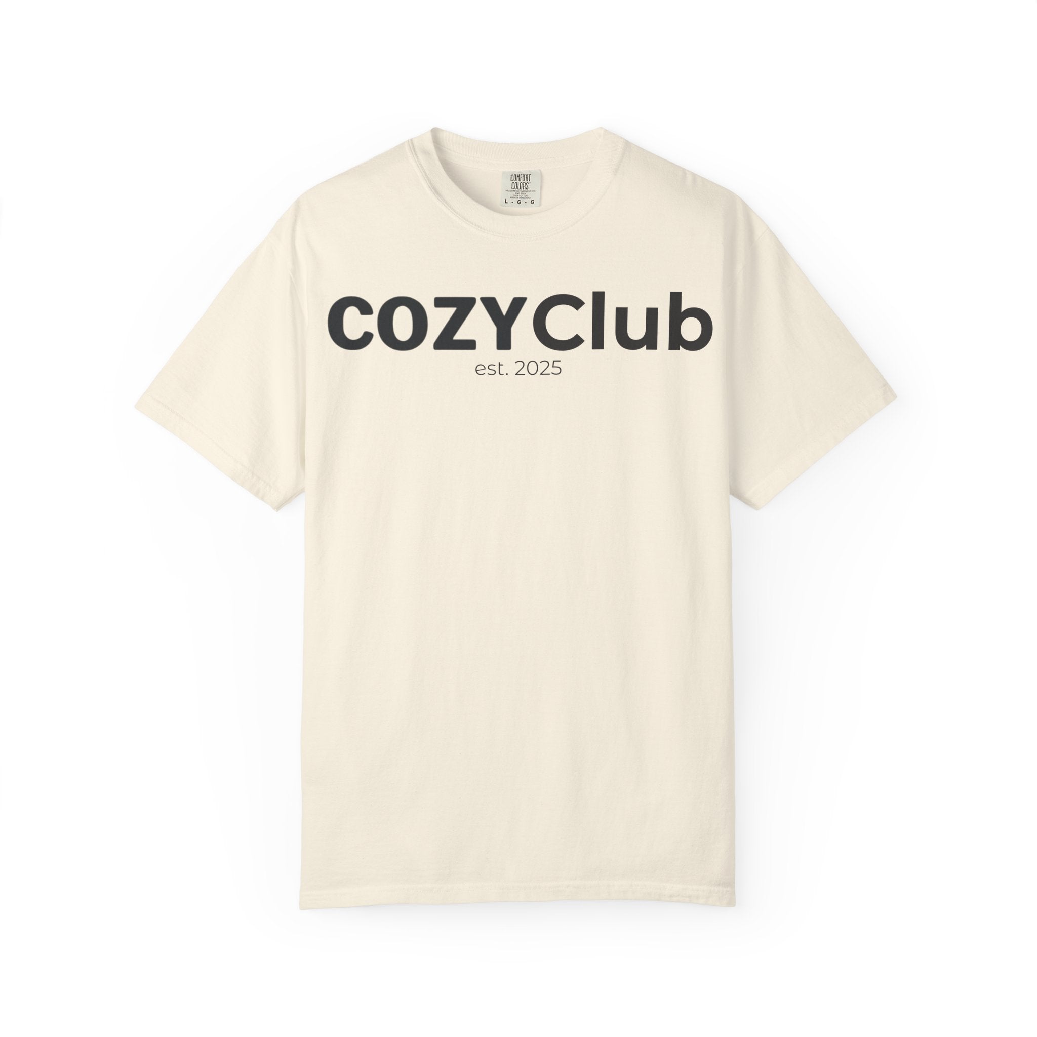 Cozy Club est. 2025 T-Shirt — Vintage Garment-Dyed Tee