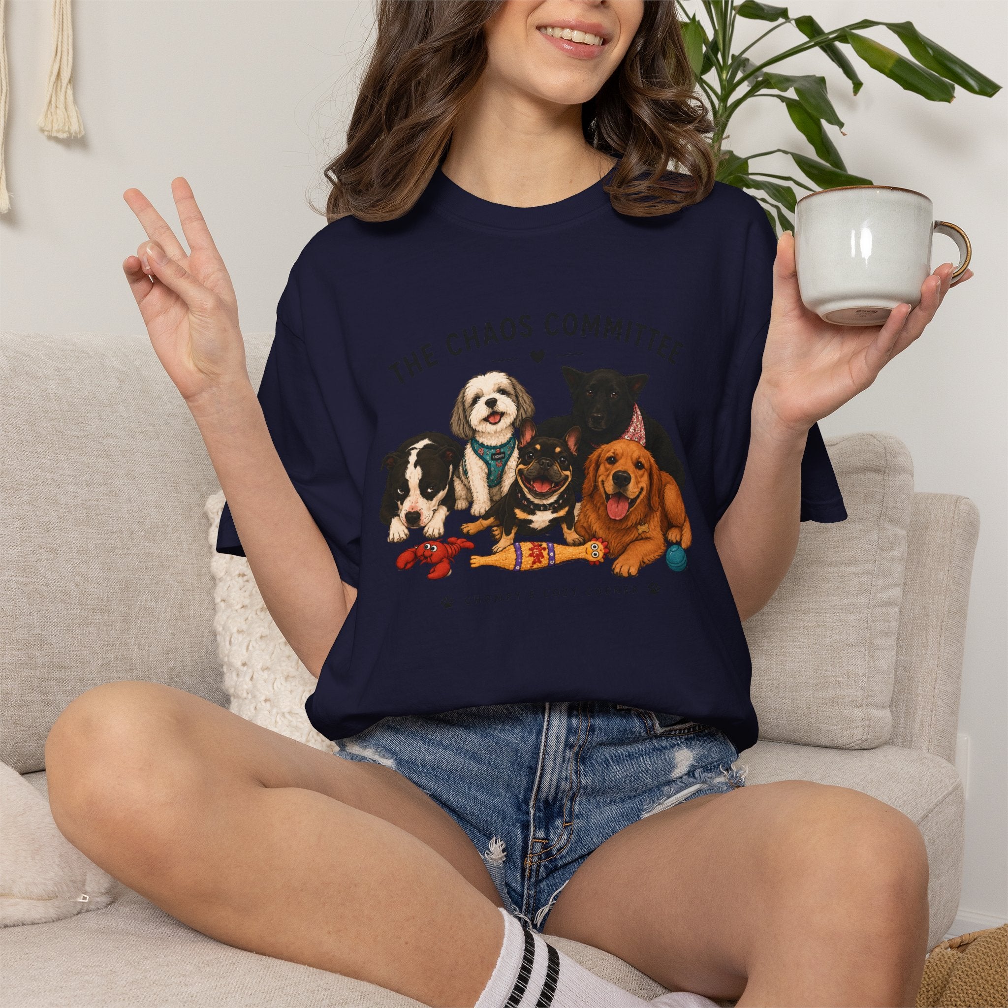 Chompy & Furriends ft. Fenlons: The Chaos Committee T-Shirt — Cute Pack of Dogs Graphic Tee