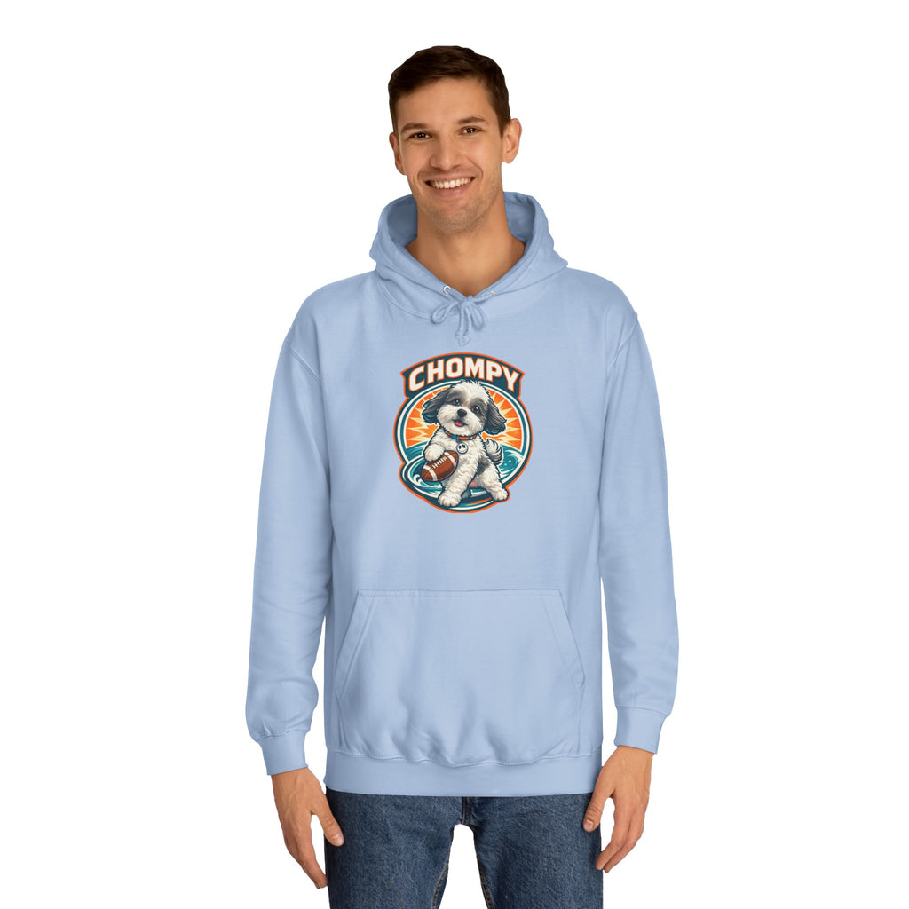 'Chompy' Football Cute Puppy Retro College Hoodie