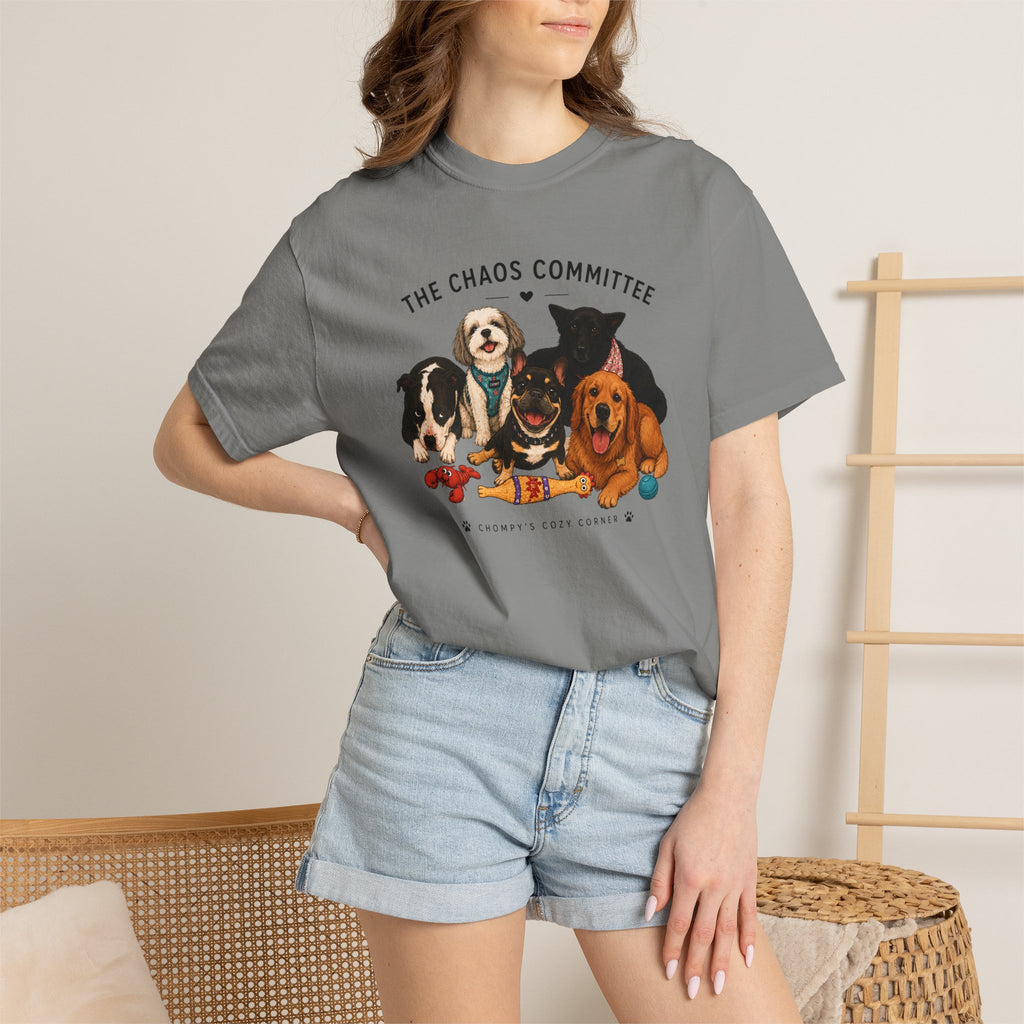 Chompy & Furriends ft. Fenlons: The Chaos Committee T-Shirt — Cute Pack of Dogs Graphic Tee