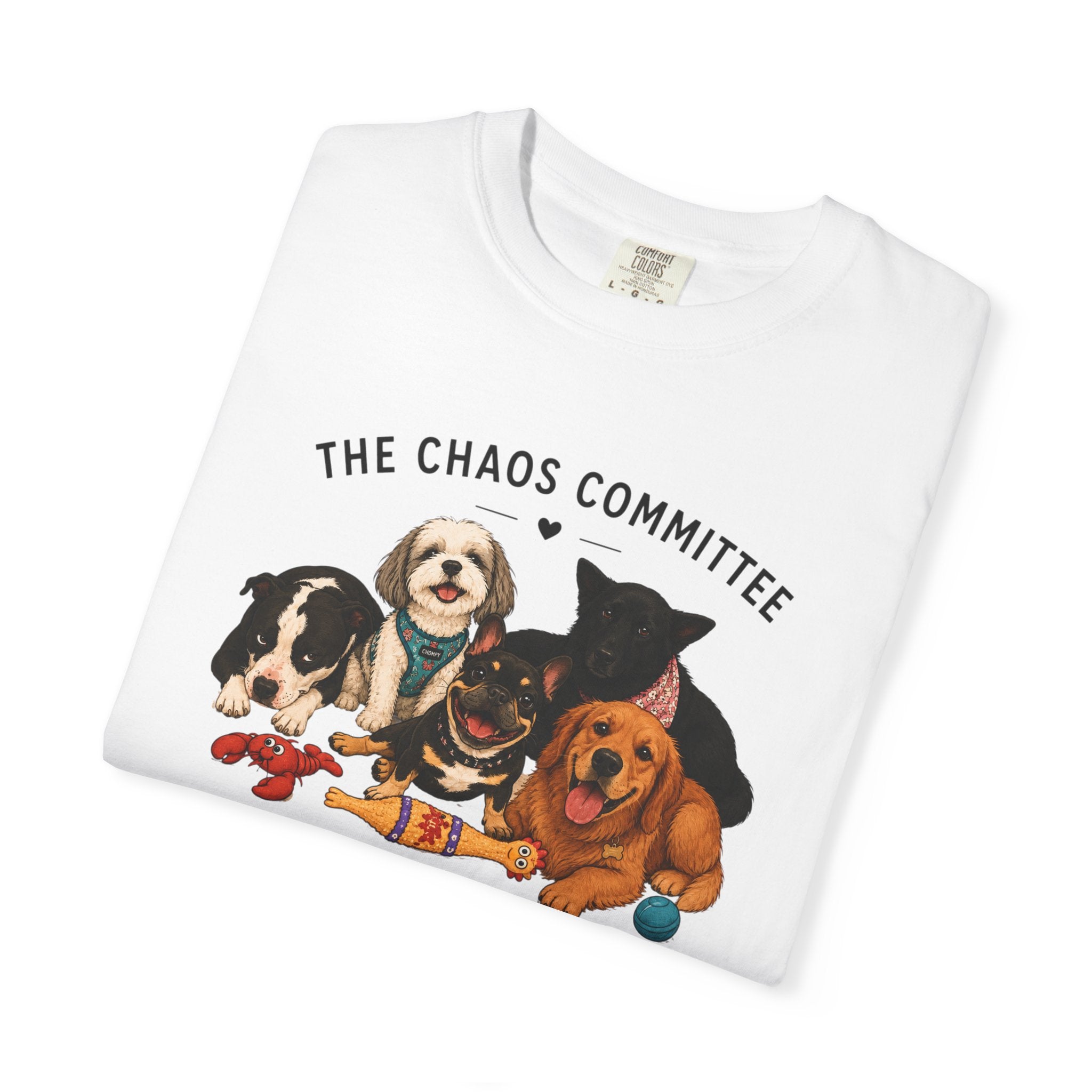 Chompy & Furriends ft. Fenlons: The Chaos Committee T-Shirt — Cute Pack of Dogs Graphic Tee