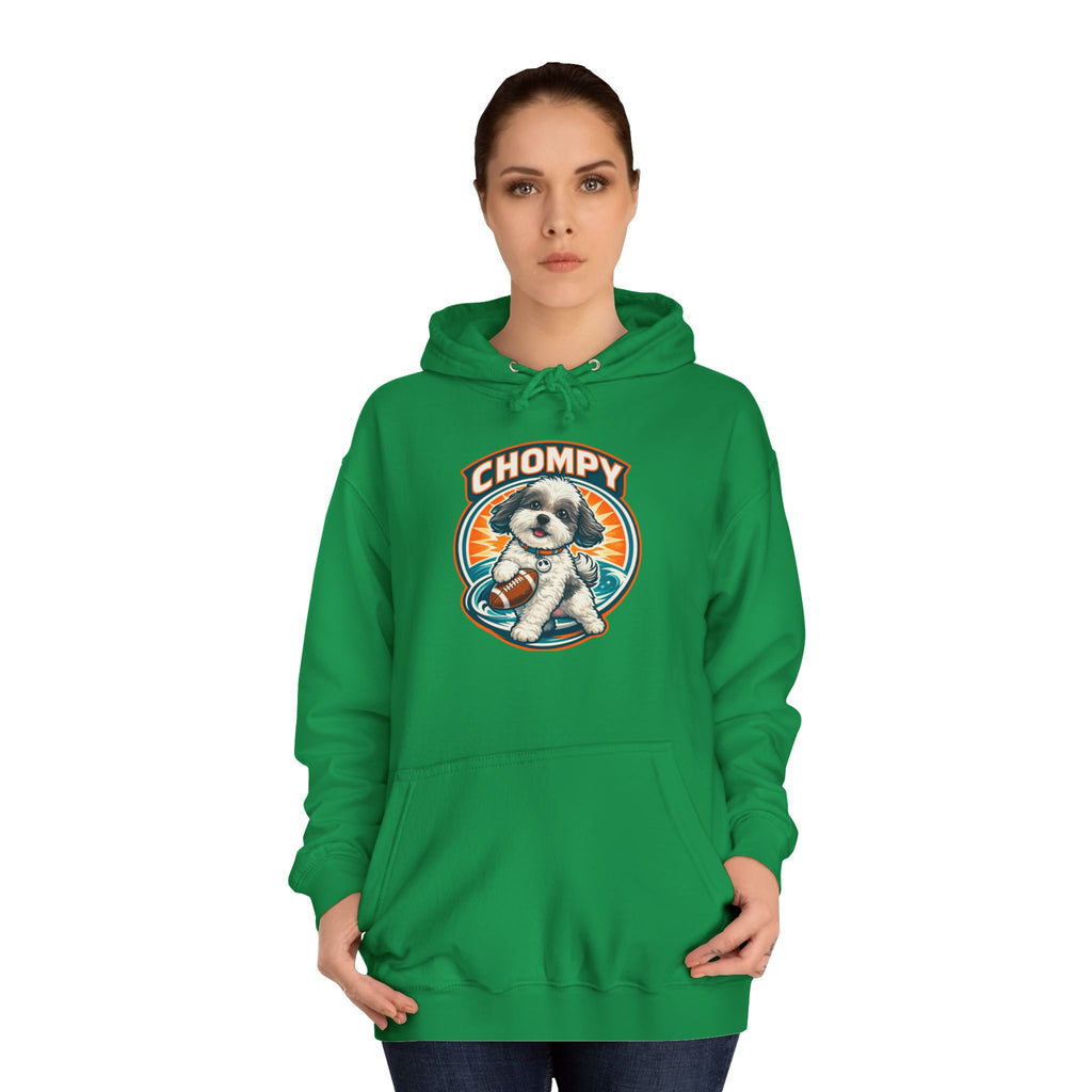'Chompy' Football Cute Puppy Retro College Hoodie