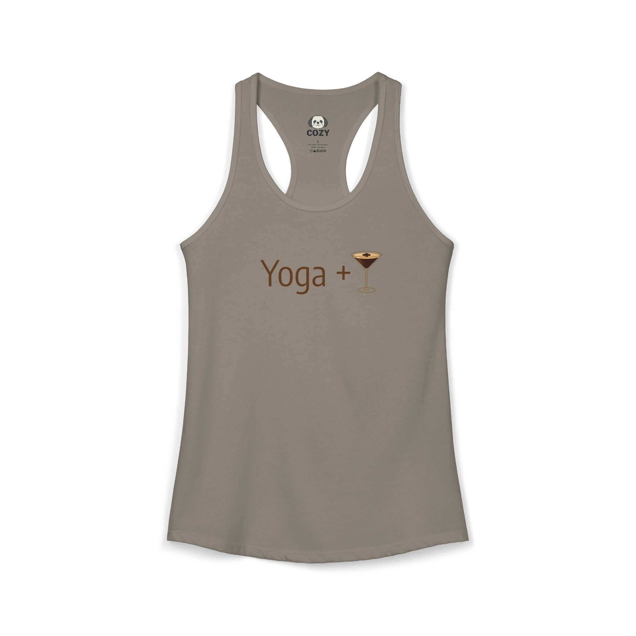 Yoga & Espresso Martinis Racerback Tank — Women's Fitness Tank