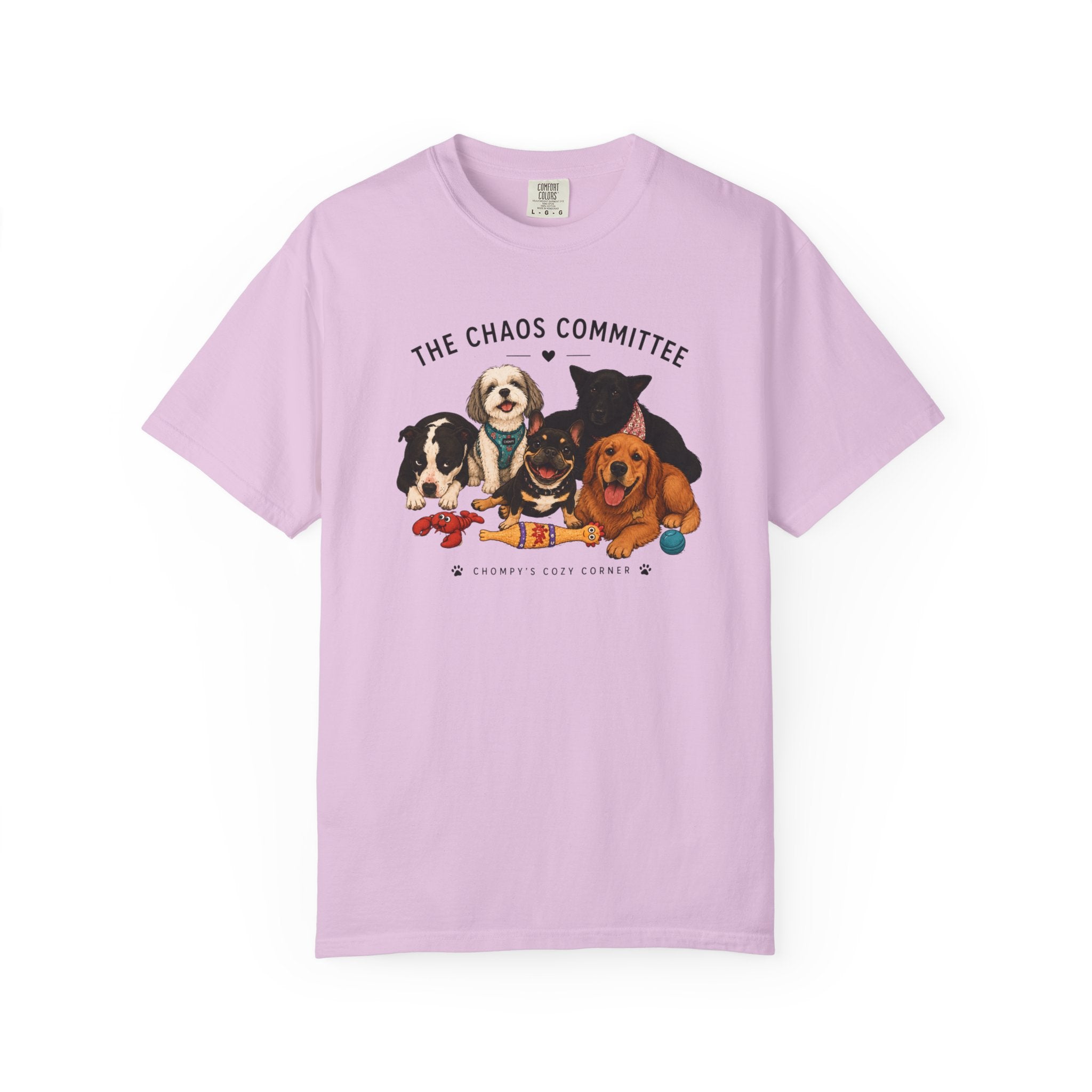 Chompy & Furriends ft. Fenlons: The Chaos Committee T-Shirt — Cute Pack of Dogs Graphic Tee