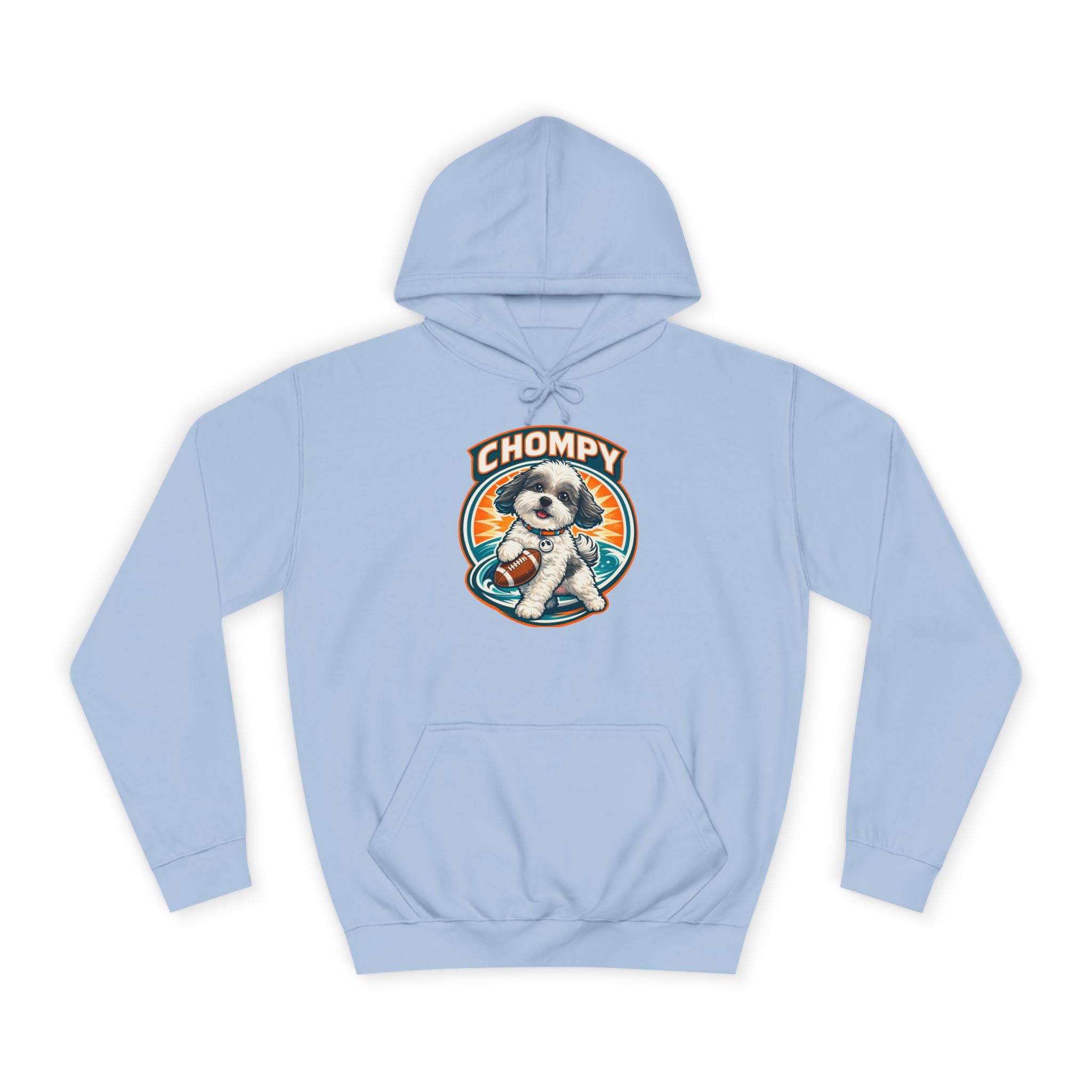 'Chompy' Football Cute Puppy Retro College Hoodie