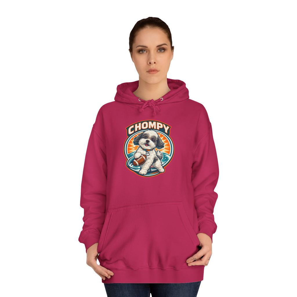 'Chompy' Football Cute Puppy Retro College Hoodie