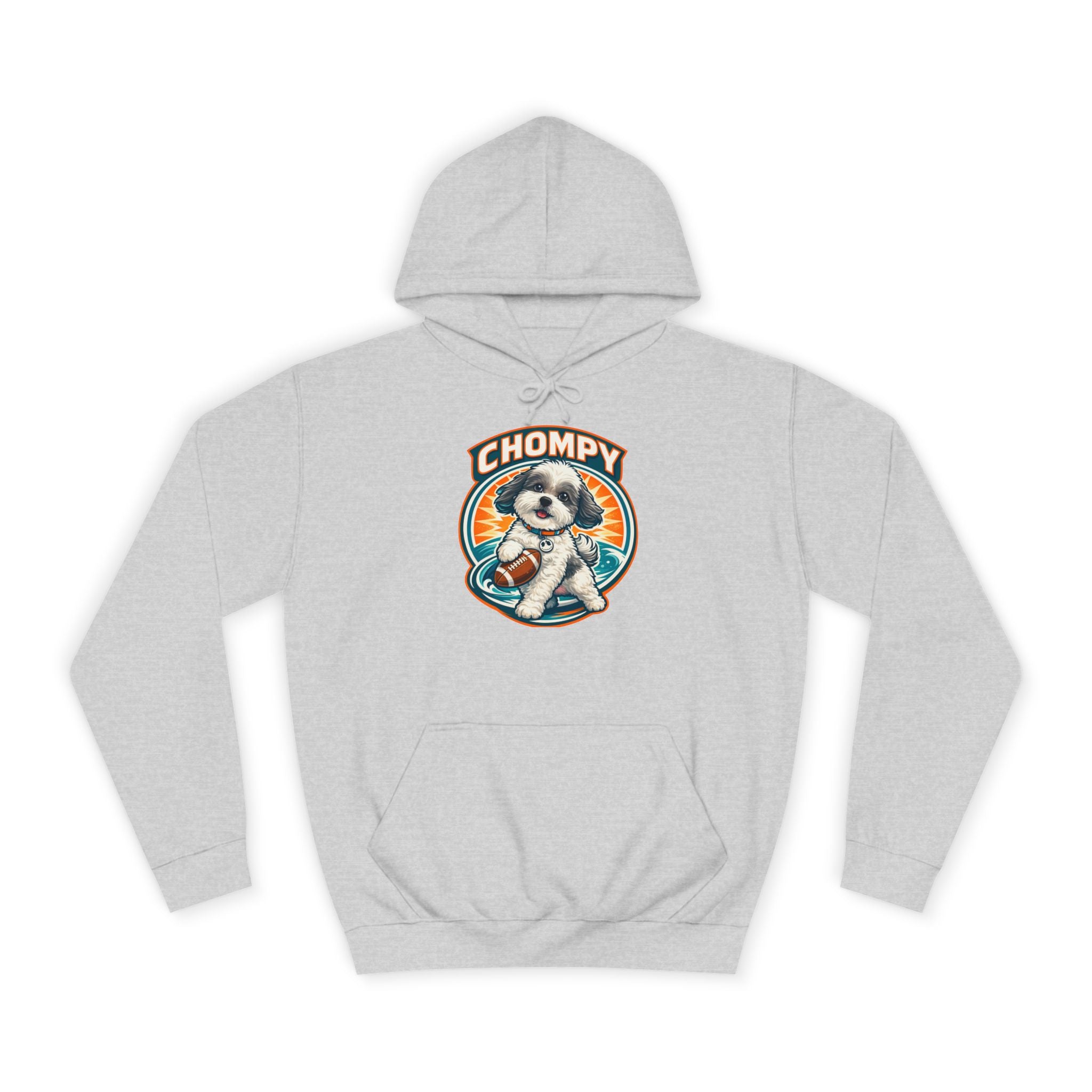 'Chompy' Football Cute Puppy Retro College Hoodie