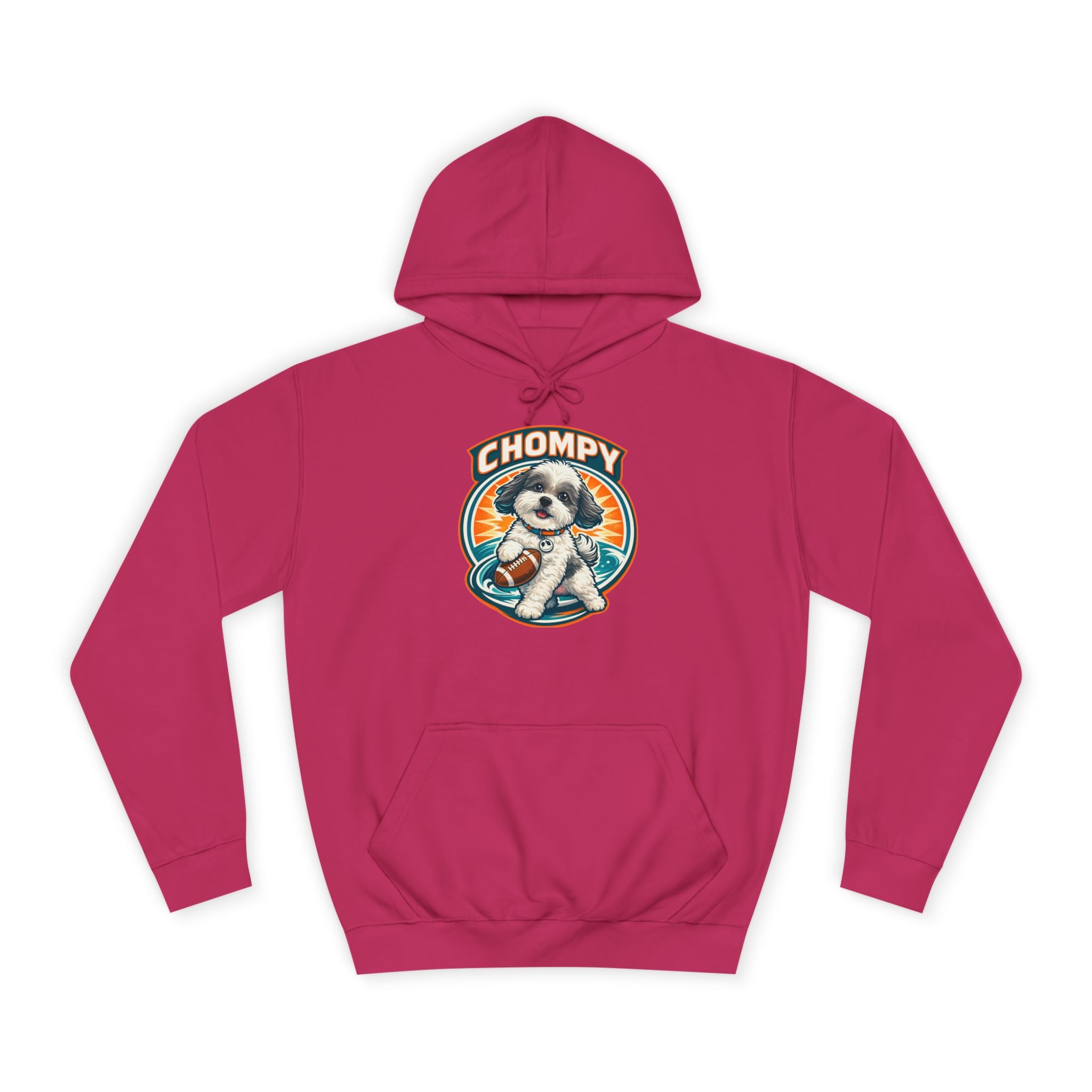 'Chompy' Football Cute Puppy Retro College Hoodie