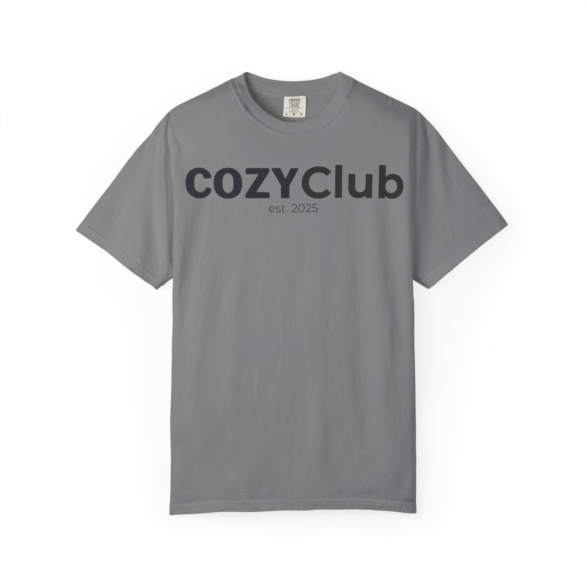 Cozy Club est. 2025 T-Shirt — Vintage Garment-Dyed Tee