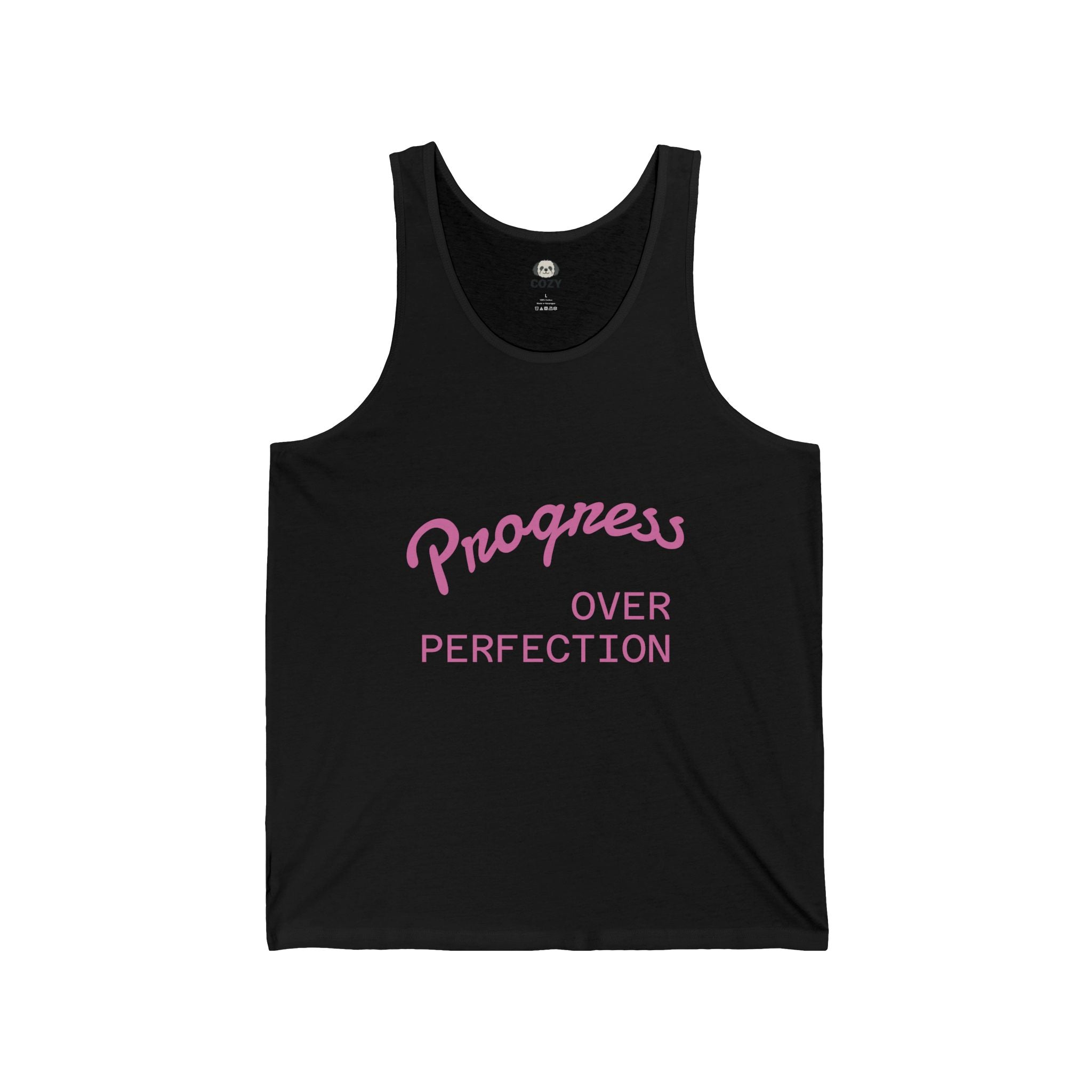 Progress Over Perfection Pink Tank Top