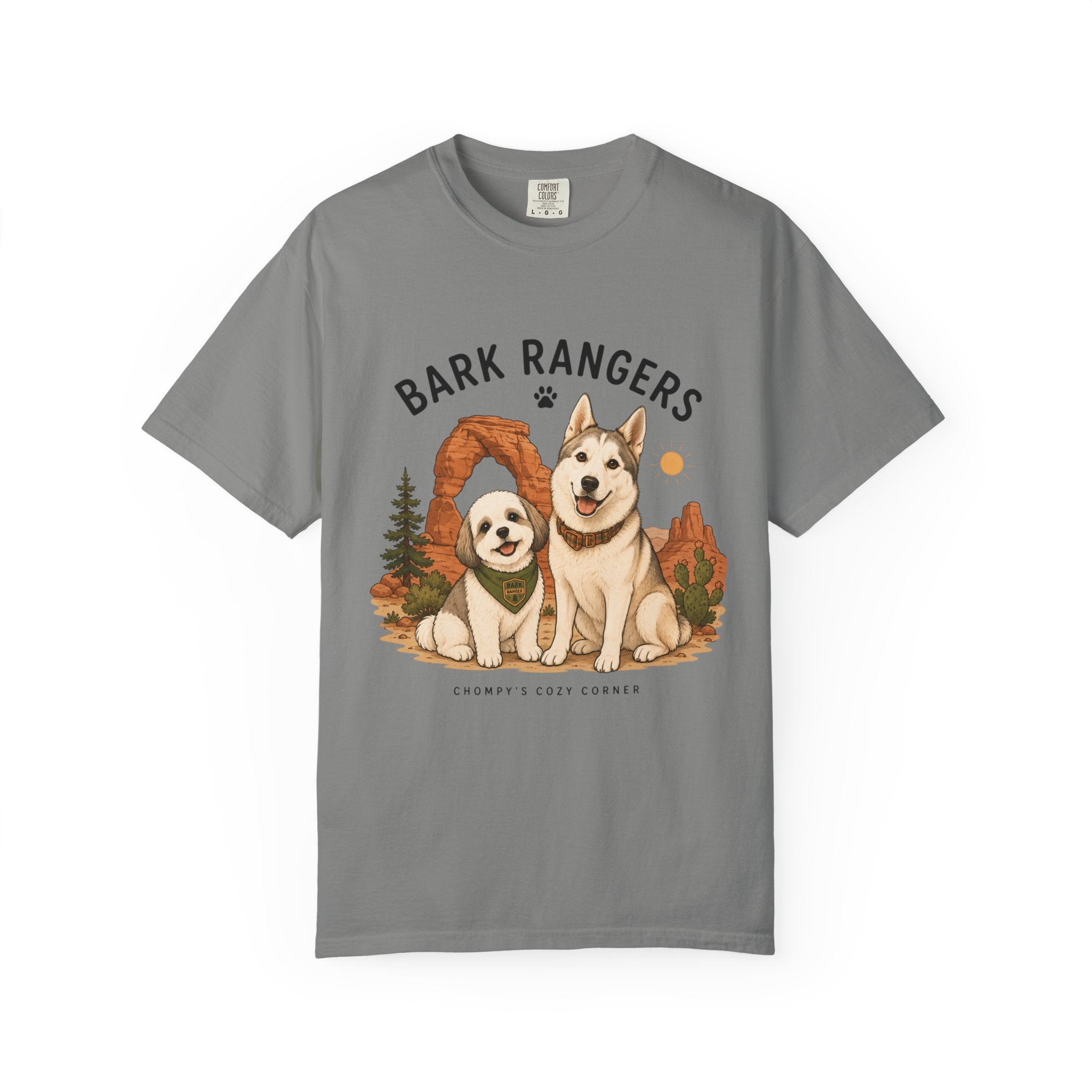 Chompy and Furriends ft. Boba: Bark Rangers T-Shirt — Cute Adventure Dog Graphic Tee
