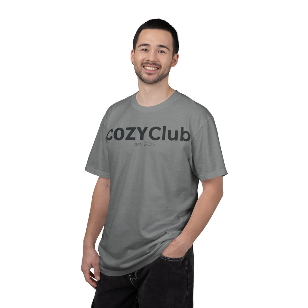 Cozy Club est. 2025 T-Shirt — Vintage Garment-Dyed Tee