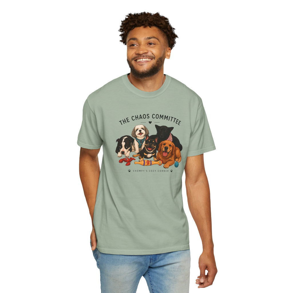 Chompy & Furriends ft. Fenlons: The Chaos Committee T-Shirt — Cute Pack of Dogs Graphic Tee