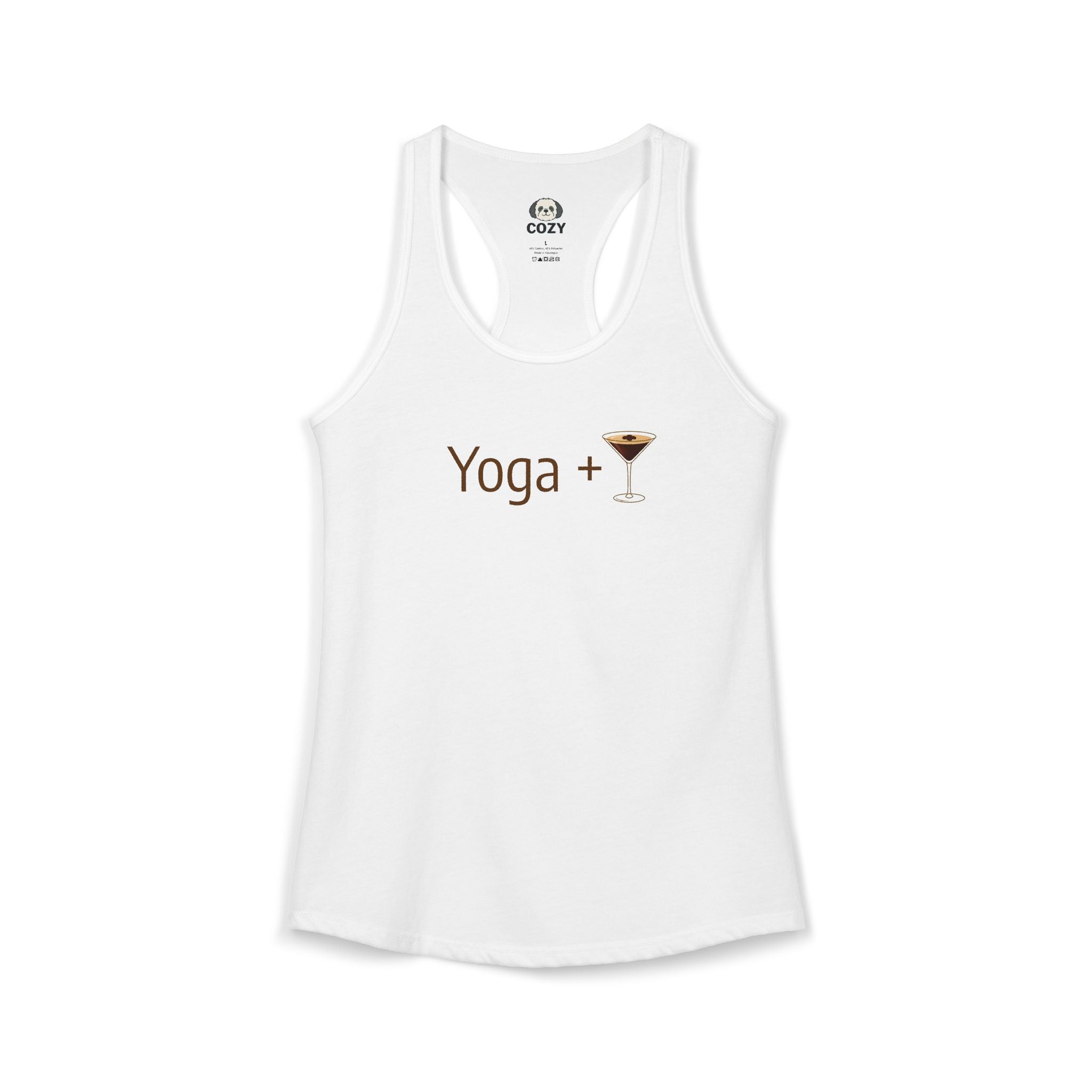 Yoga & Espresso Martinis Racerback Tank — Women's Fitness Tank