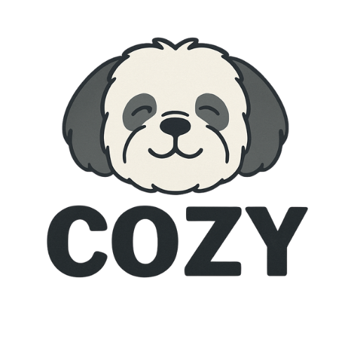 Chompy the Shih-Poo Cozy Sticker — Cute Dog Kiss-Cut Sticker