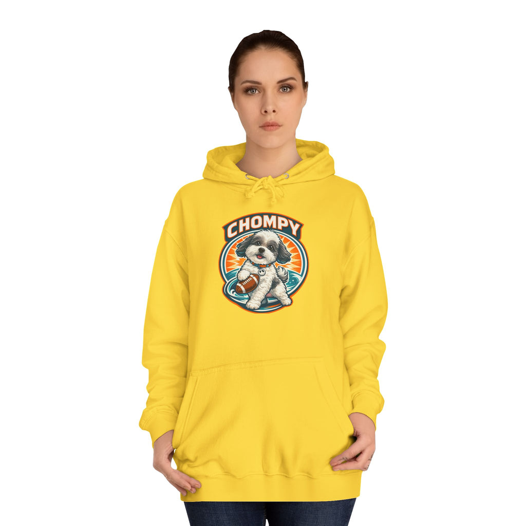 'Chompy' Football Cute Puppy Retro College Hoodie