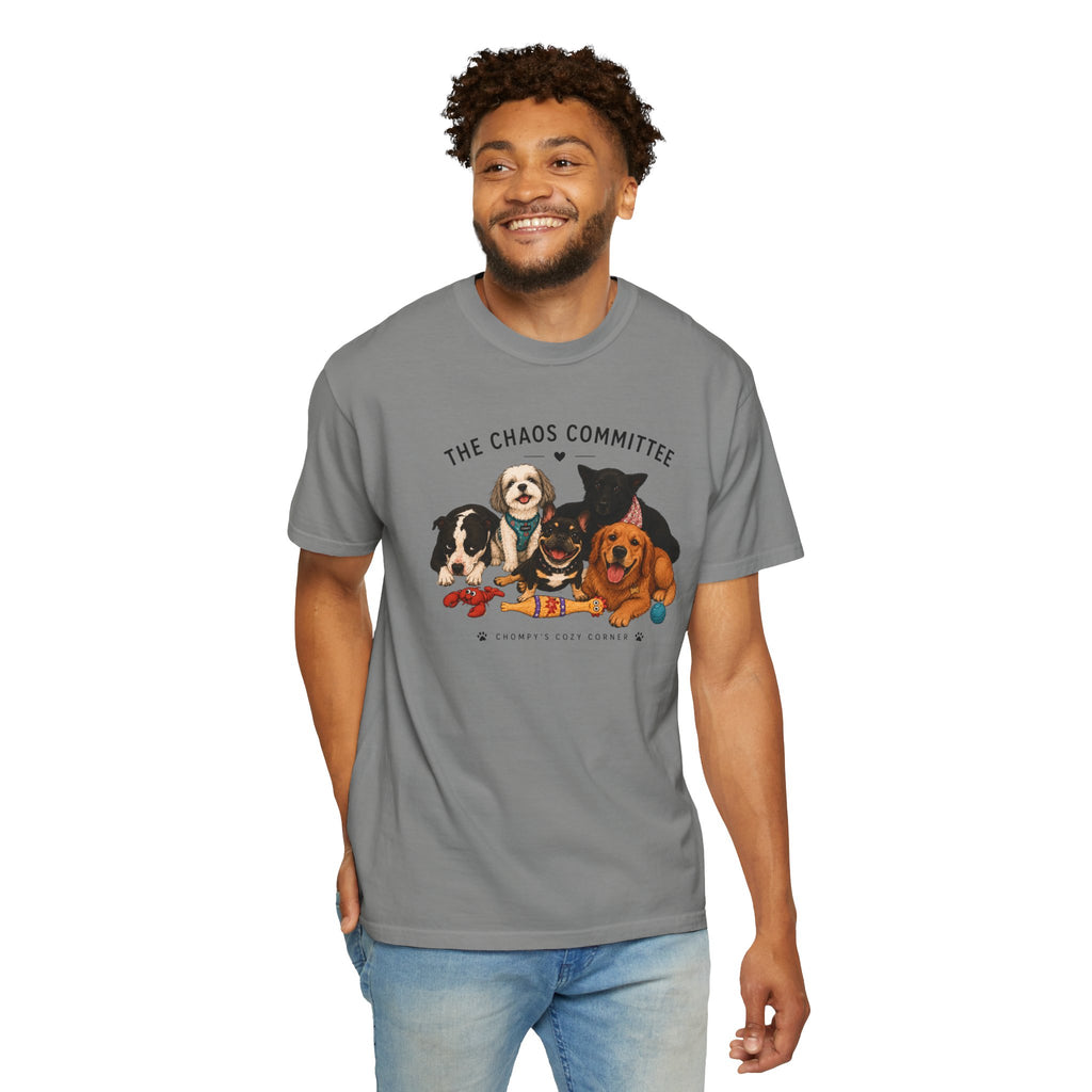 Chompy & Furriends ft. Fenlons: The Chaos Committee T-Shirt — Cute Pack of Dogs Graphic Tee