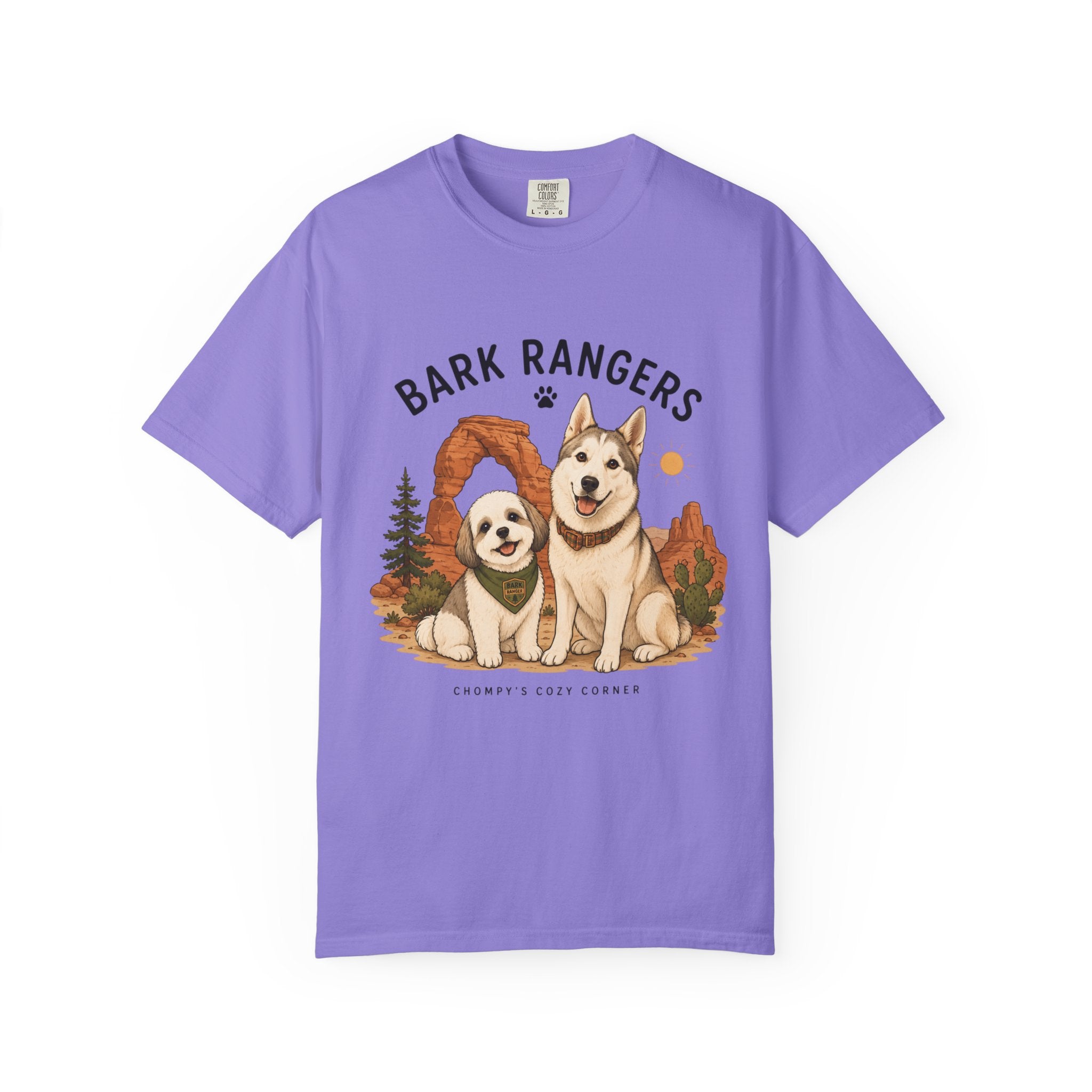 Chompy and Furriends ft. Boba: Bark Rangers T-Shirt — Cute Adventure Dog Graphic Tee