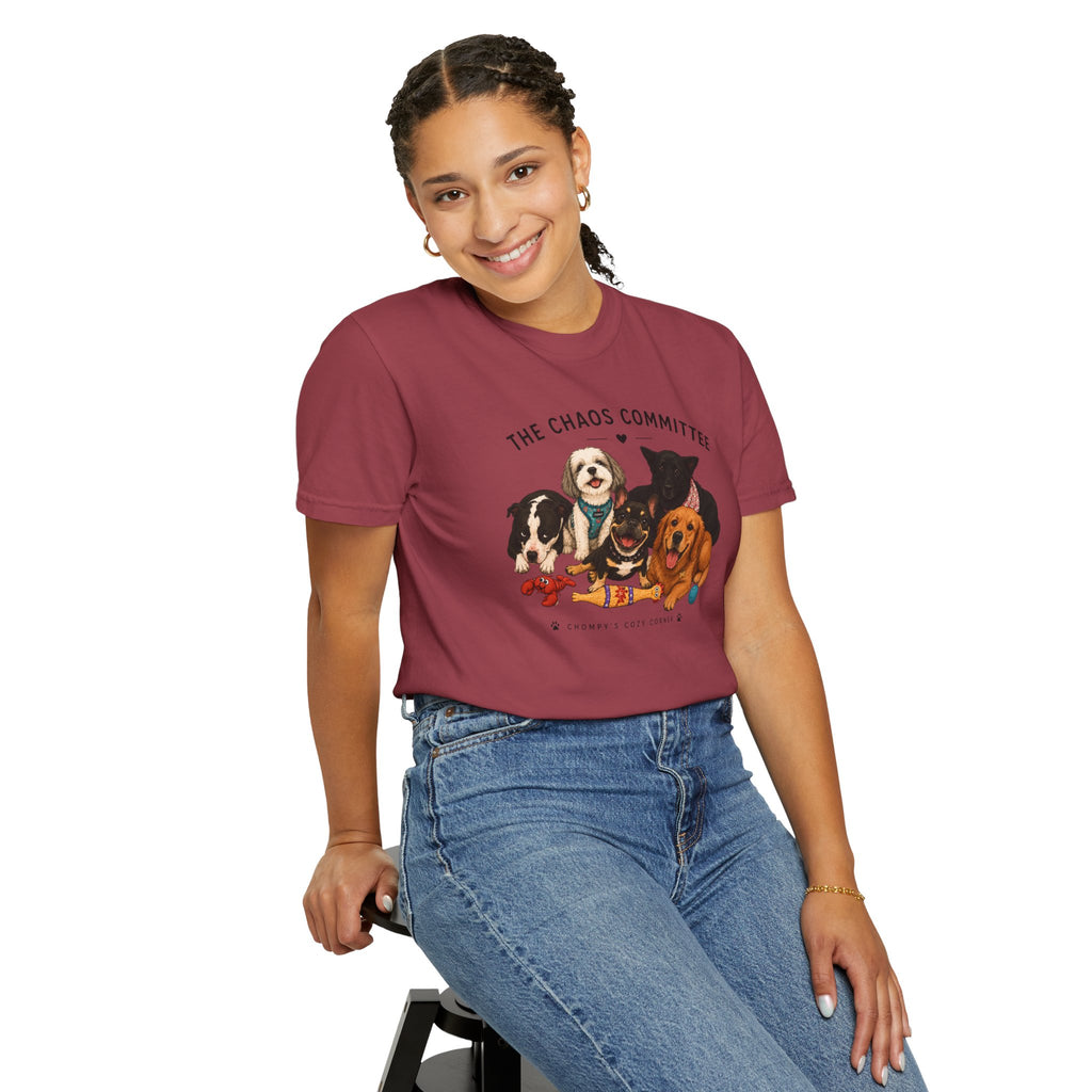 Chompy & Furriends ft. Fenlons: The Chaos Committee T-Shirt — Cute Pack of Dogs Graphic Tee