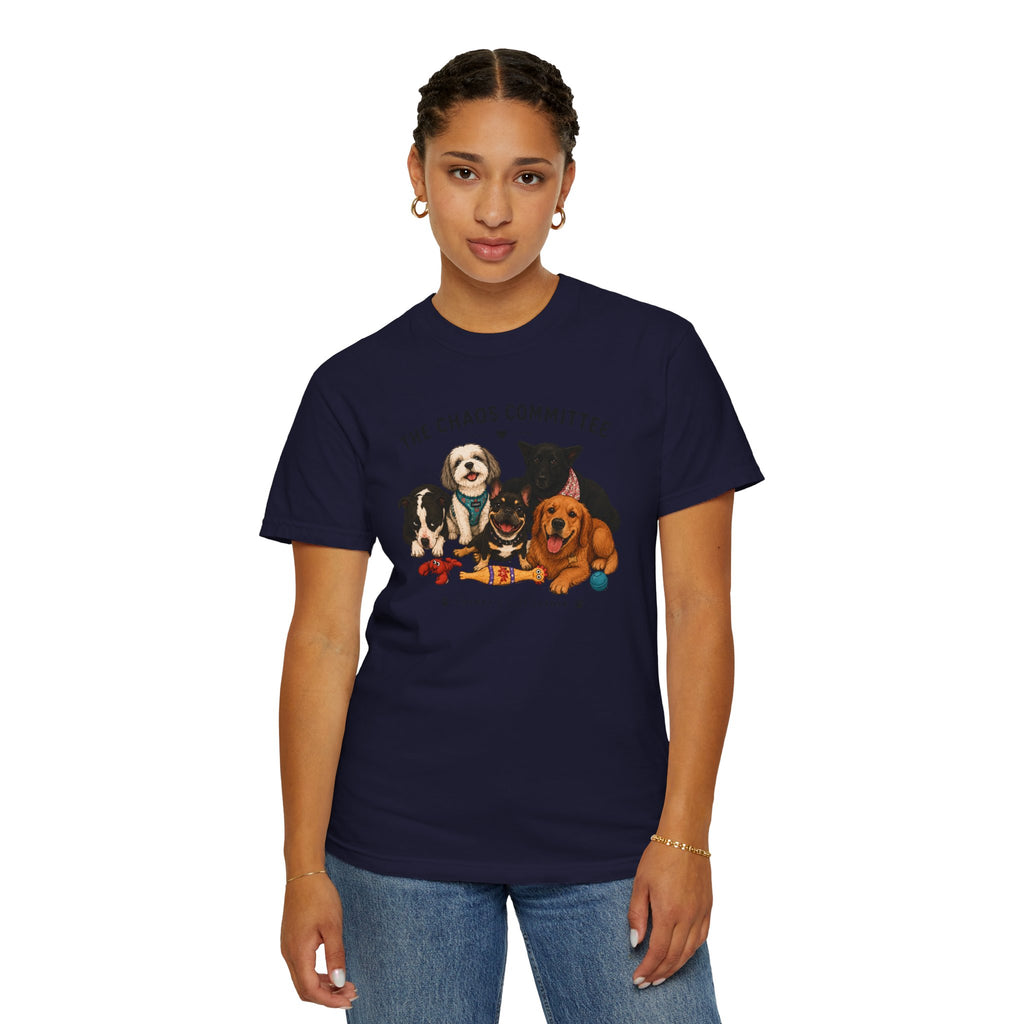 Chompy & Furriends ft. Fenlons: The Chaos Committee T-Shirt — Cute Pack of Dogs Graphic Tee