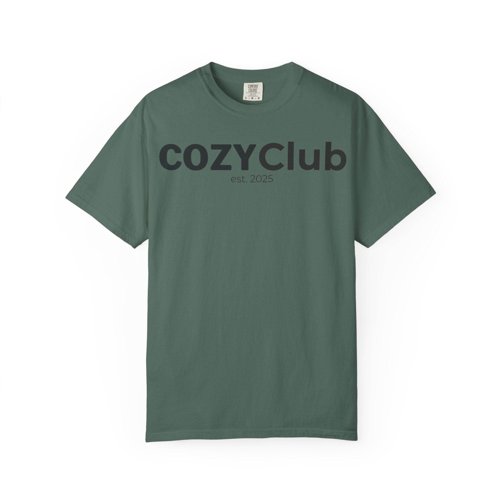 Cozy Club est. 2025 T-Shirt — Vintage Garment-Dyed Tee