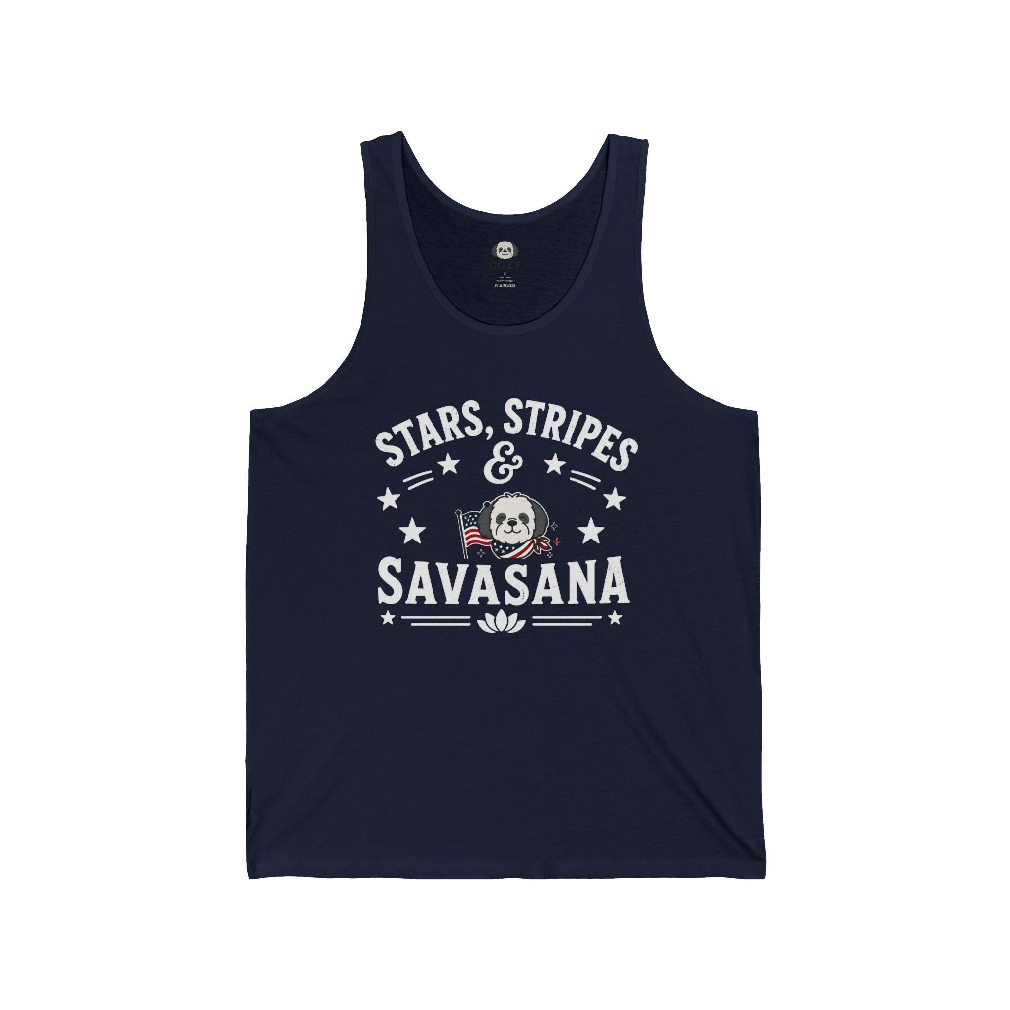 Stars, Stripes & Savasana Tank Top — Patriotic Yoga Tank