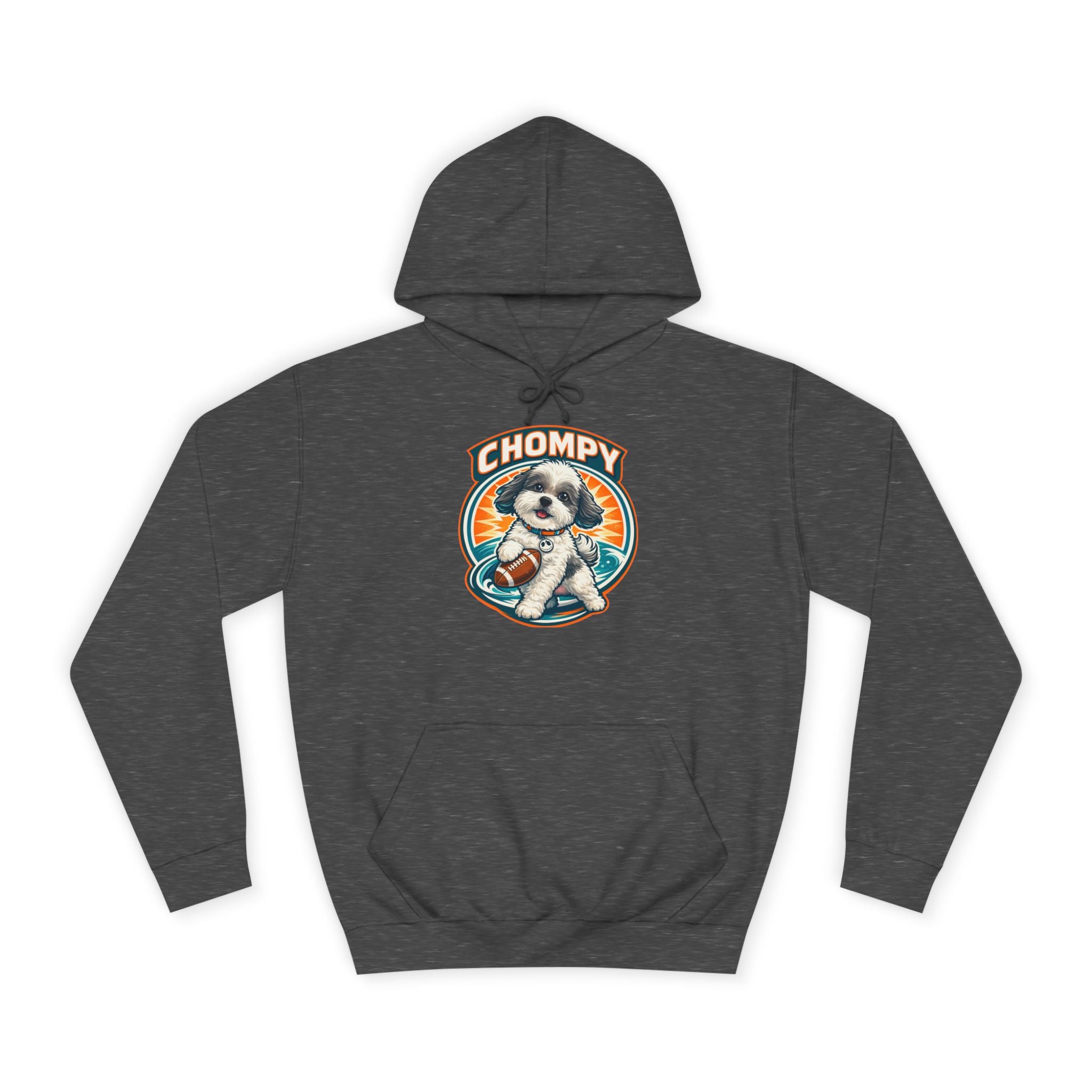 'Chompy' Football Cute Puppy Retro College Hoodie