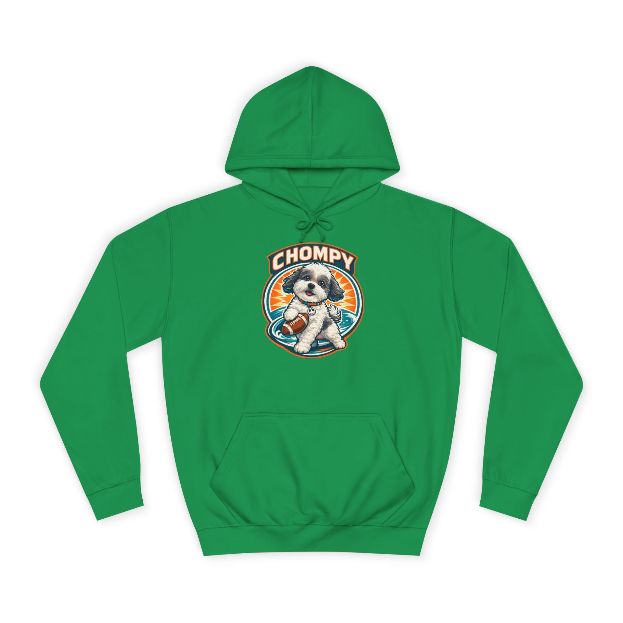'Chompy' Football Cute Puppy Retro College Hoodie