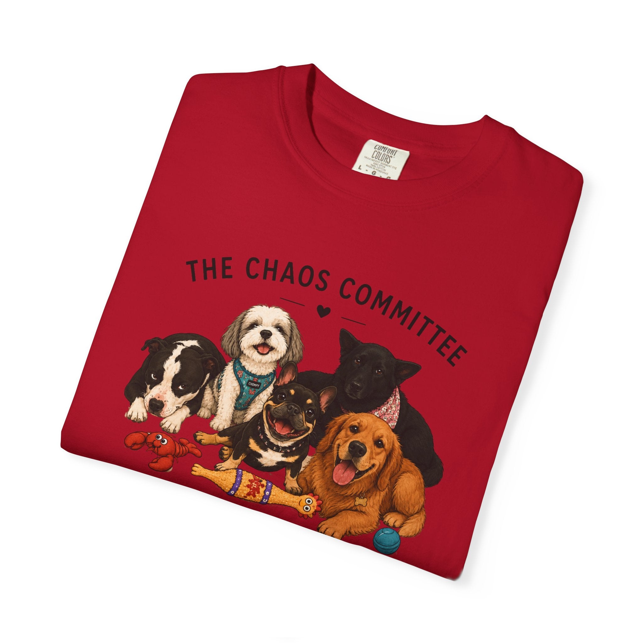 Chompy & Furriends ft. Fenlons: The Chaos Committee T-Shirt — Cute Pack of Dogs Graphic Tee