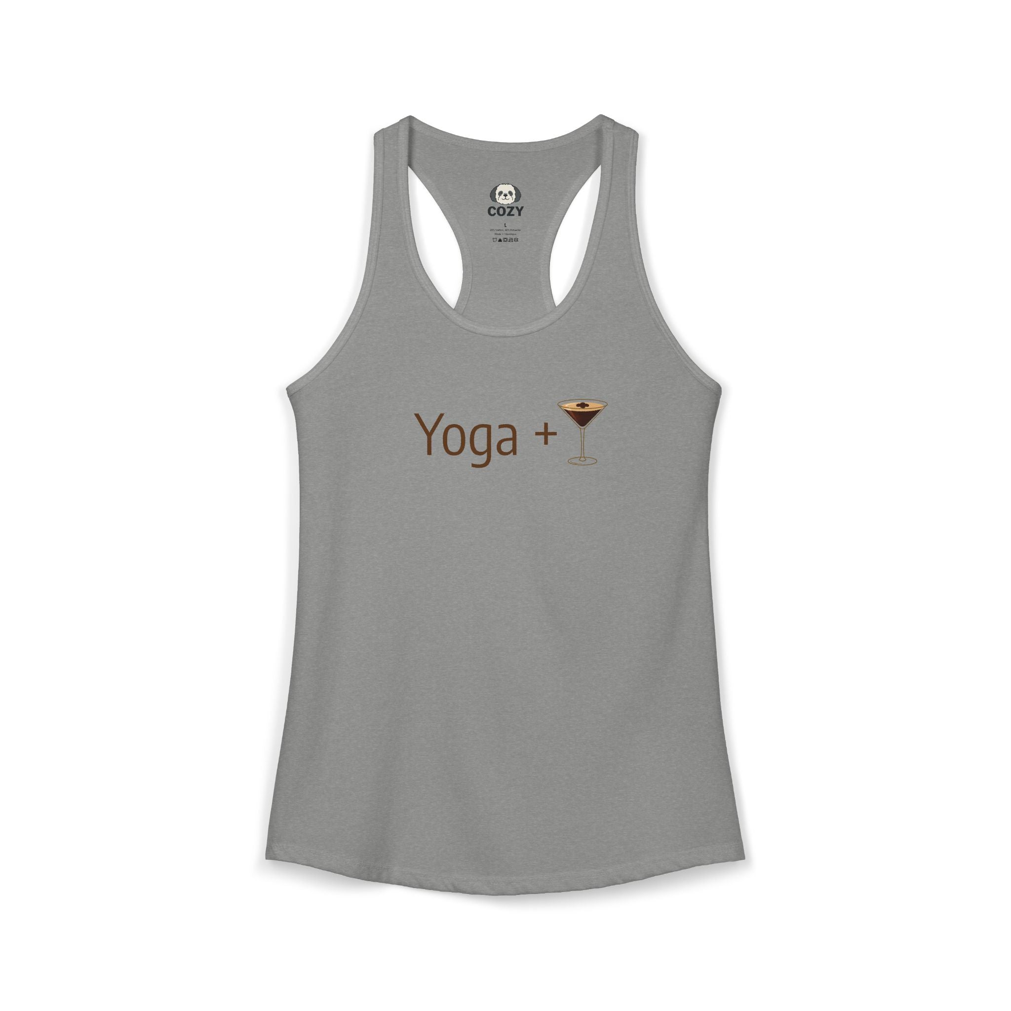 Yoga & Espresso Martinis Racerback Tank — Women's Fitness Tank