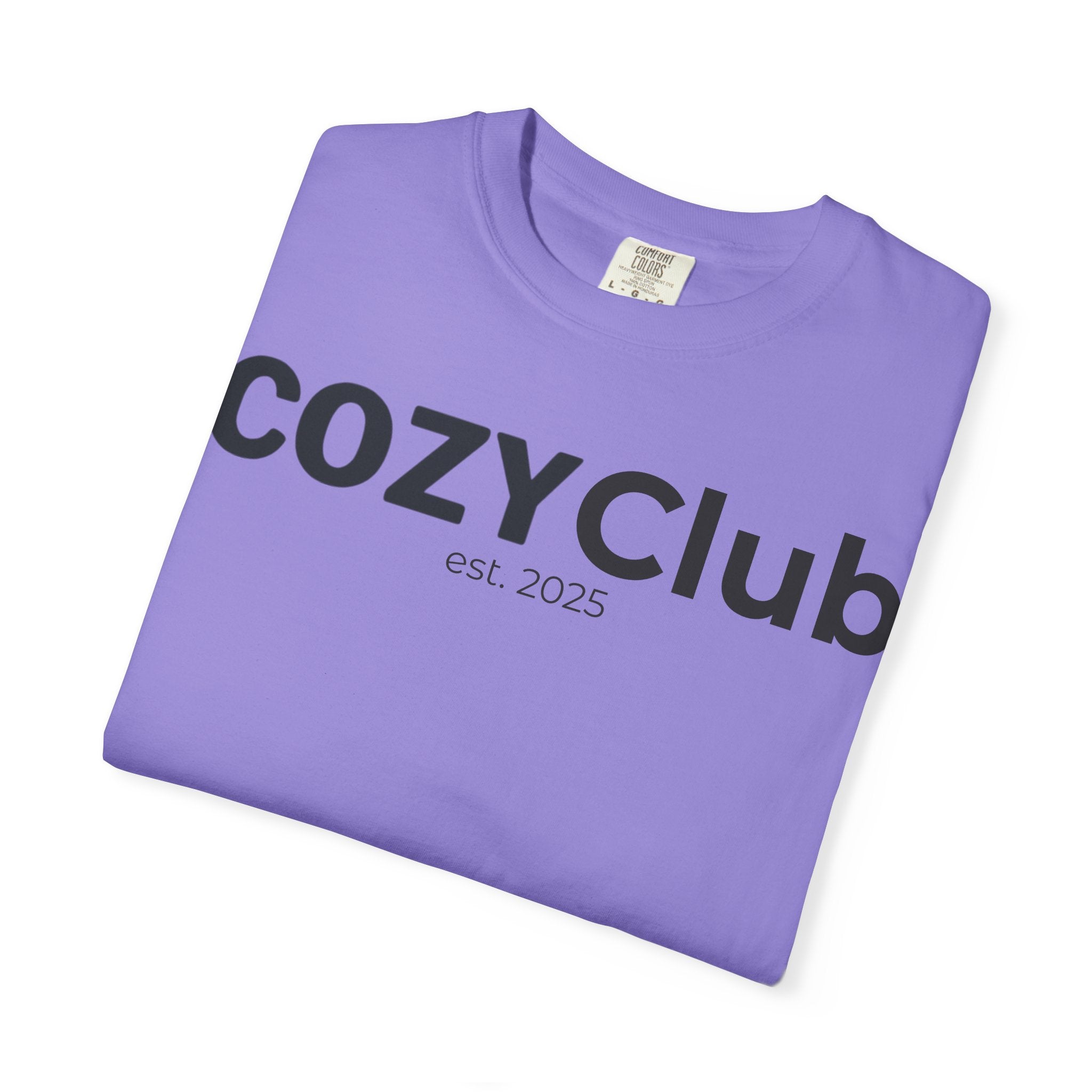 Cozy Club est. 2025 T-Shirt — Vintage Garment-Dyed Tee