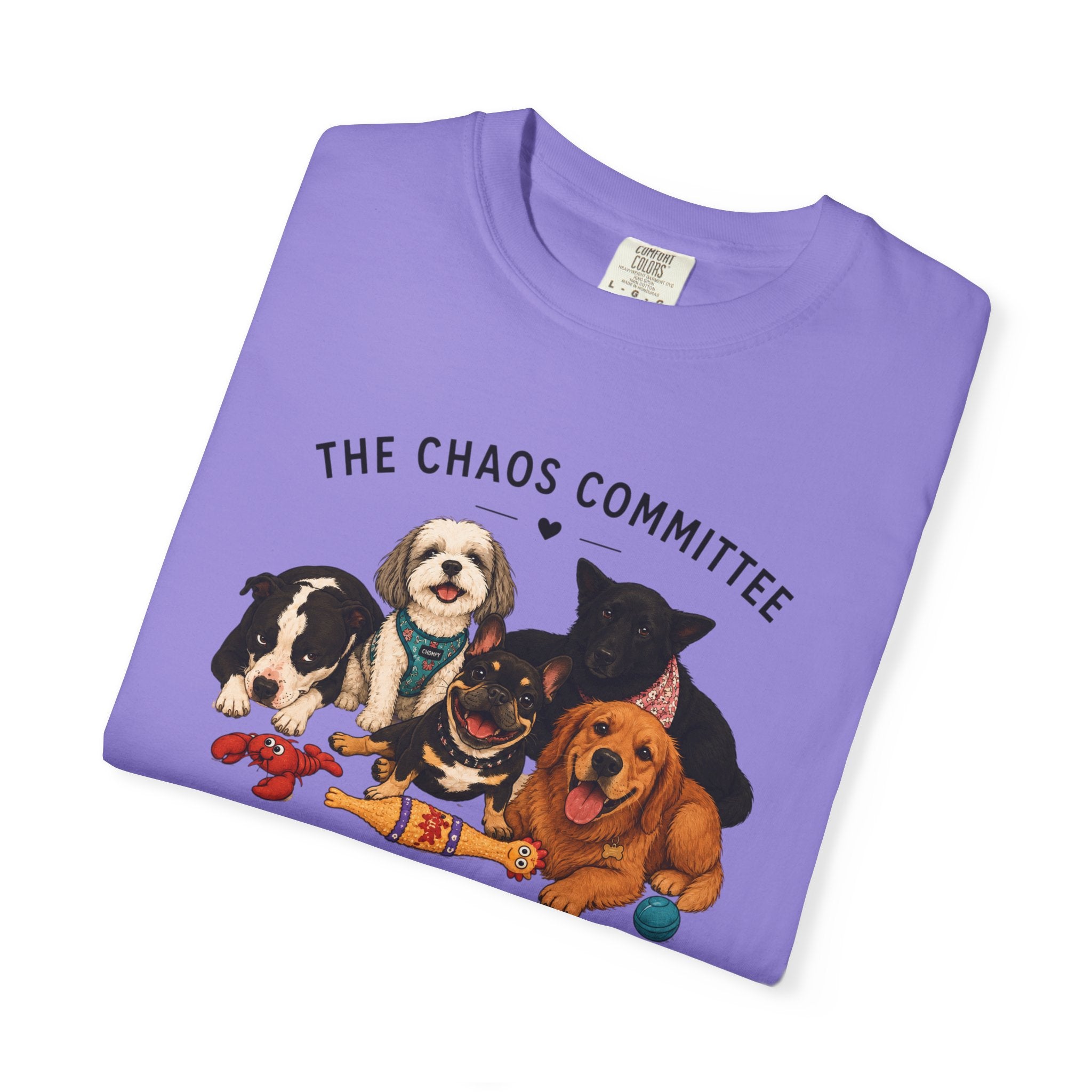 Chompy & Furriends ft. Fenlons: The Chaos Committee T-Shirt — Cute Pack of Dogs Graphic Tee