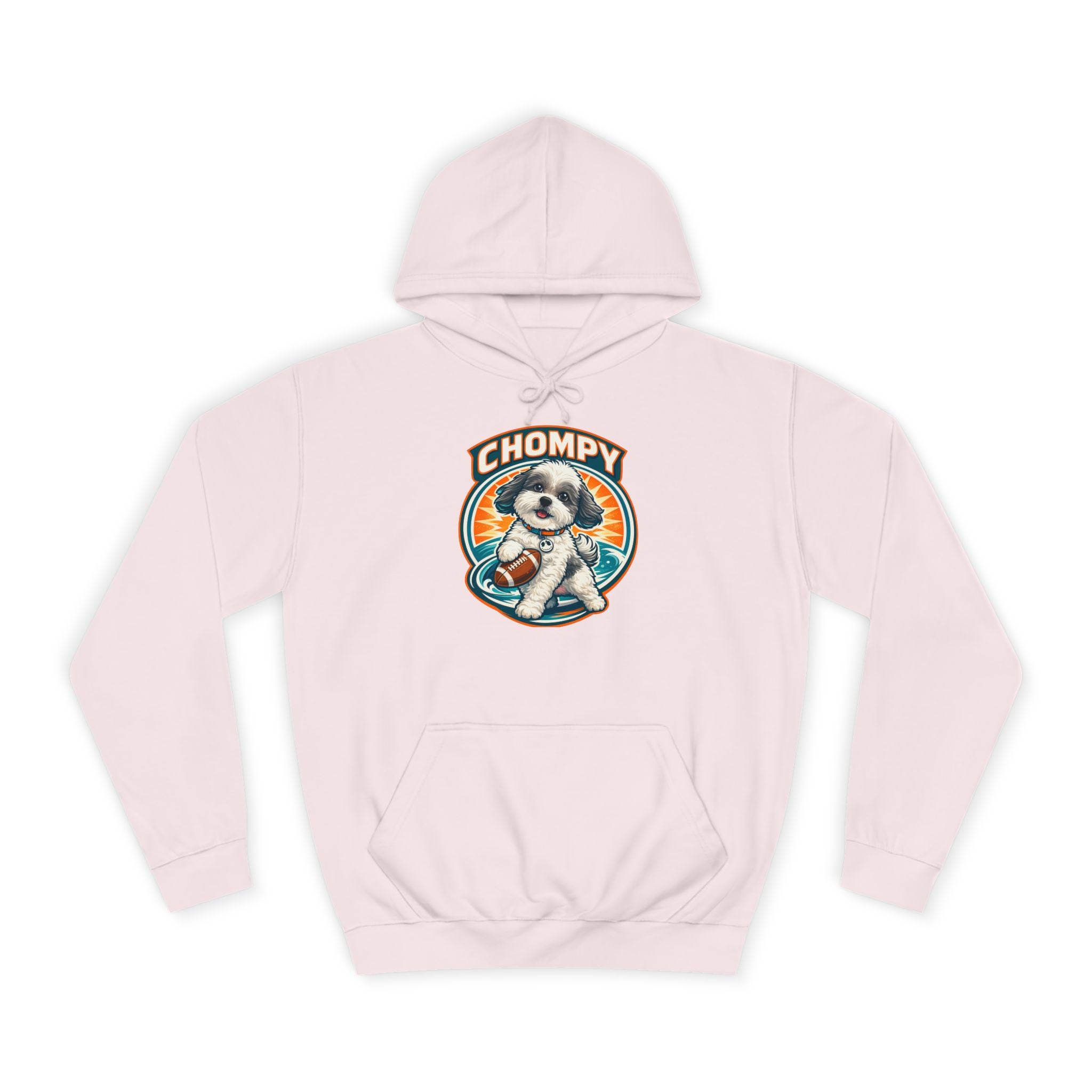 'Chompy' Football Cute Puppy Retro College Hoodie
