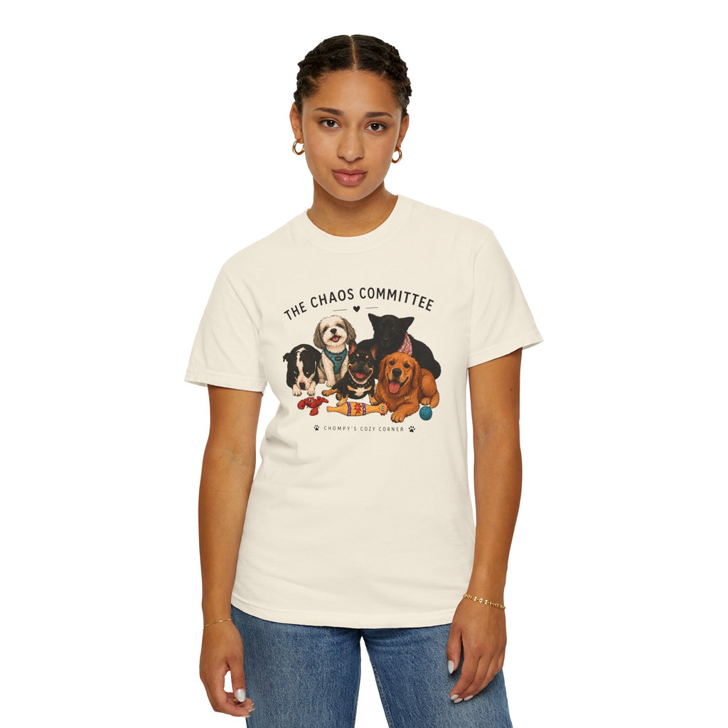 Chompy & Furriends ft. Fenlons: The Chaos Committee T-Shirt — Cute Pack of Dogs Graphic Tee