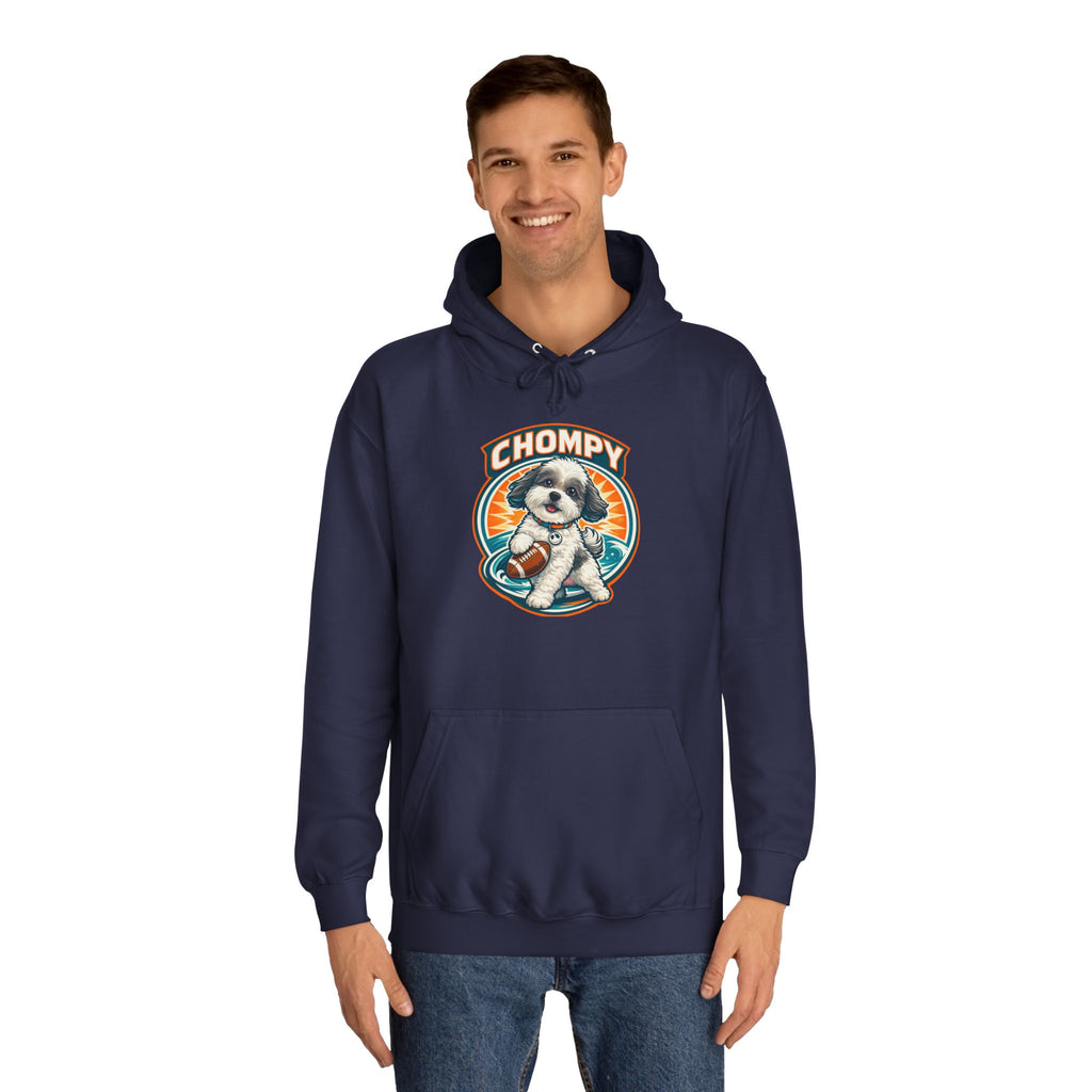 'Chompy' Football Cute Puppy Retro College Hoodie