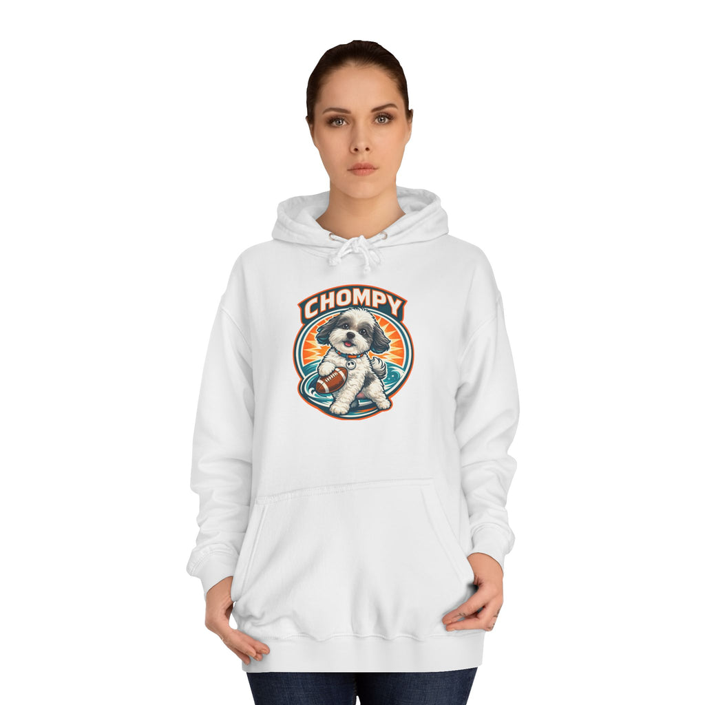 'Chompy' Football Cute Puppy Retro College Hoodie