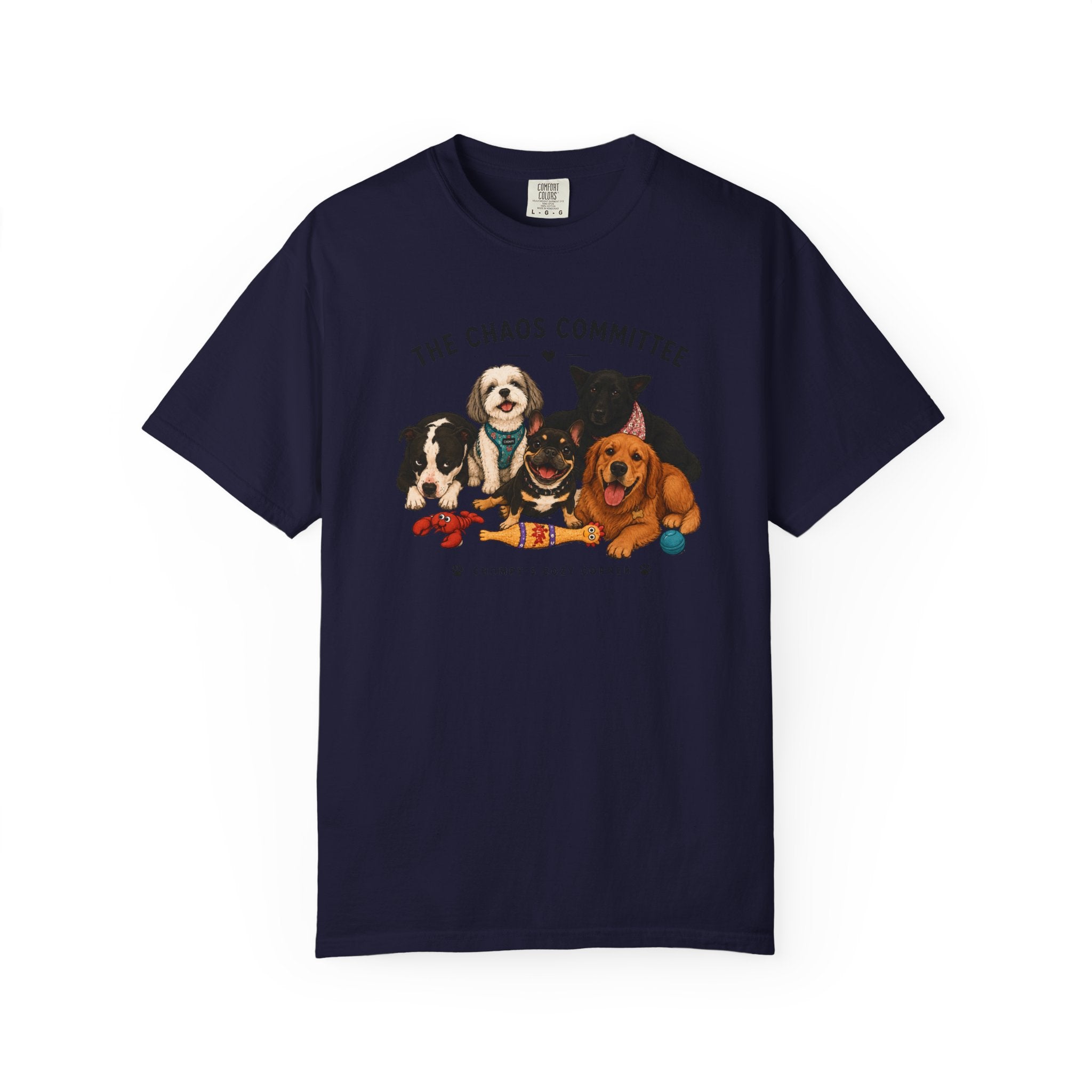 Chompy & Furriends ft. Fenlons: The Chaos Committee T-Shirt — Cute Pack of Dogs Graphic Tee