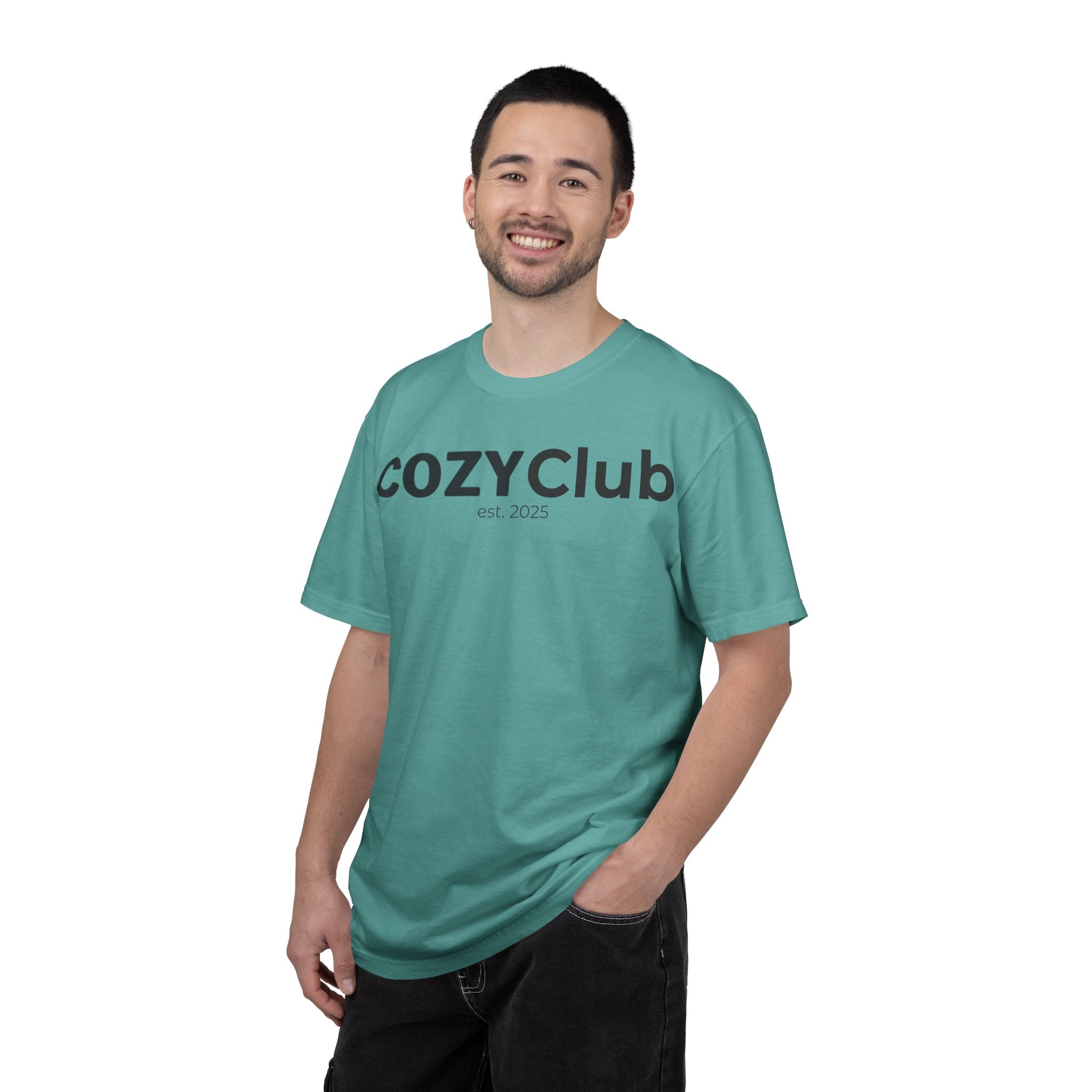 Cozy Club est. 2025 T-Shirt — Vintage Garment-Dyed Tee